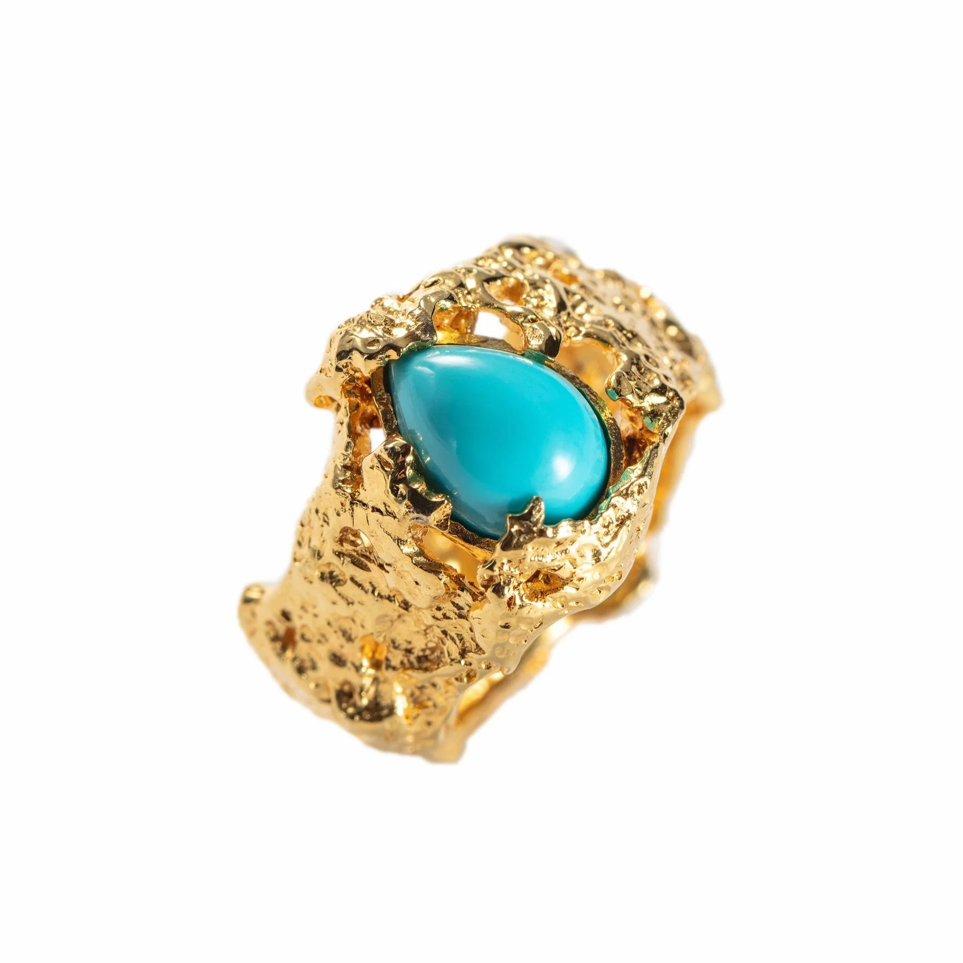Sleeping Beauty Turquoise Texture Ring