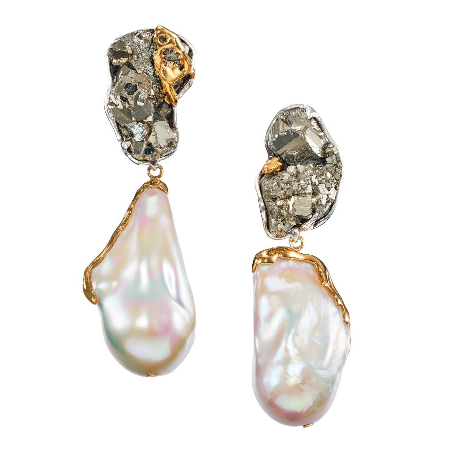 Pyrite and Baroque Pearl