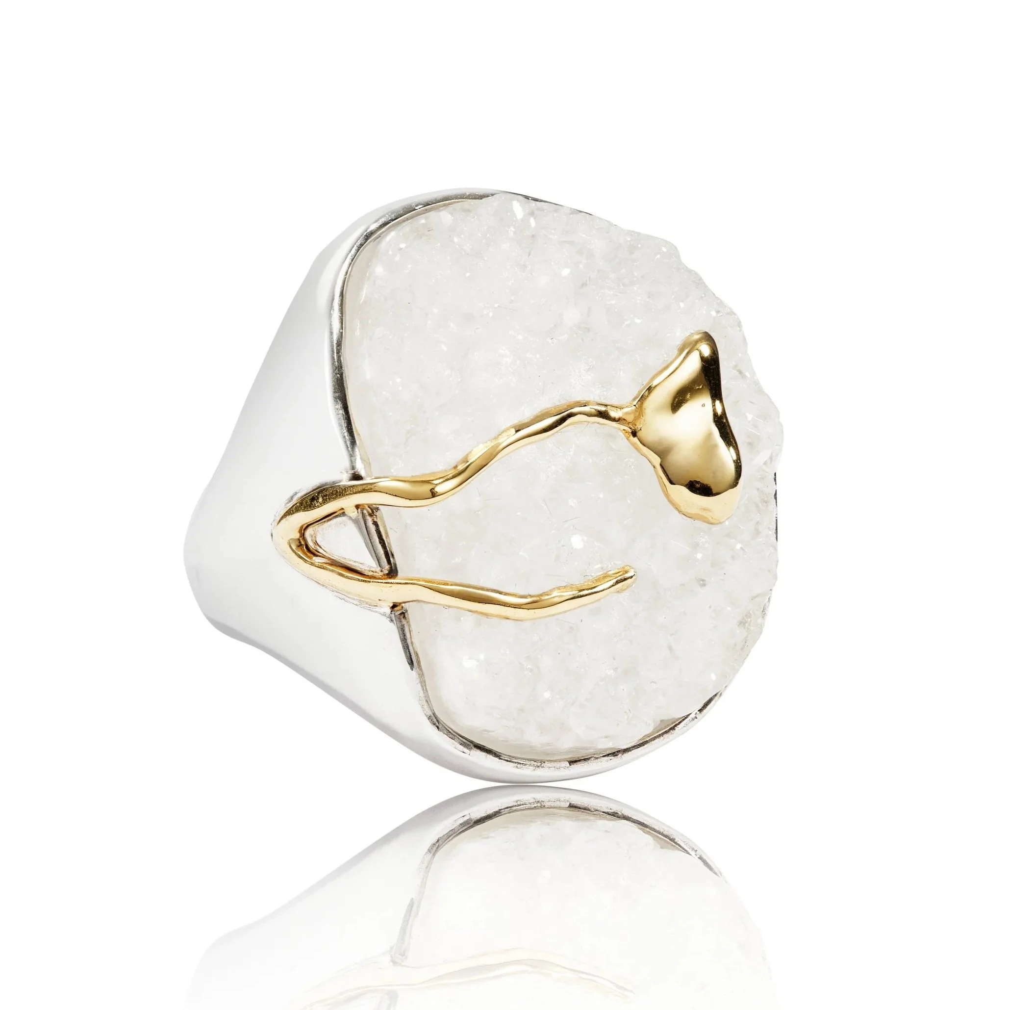 Drusy Quartz Ring