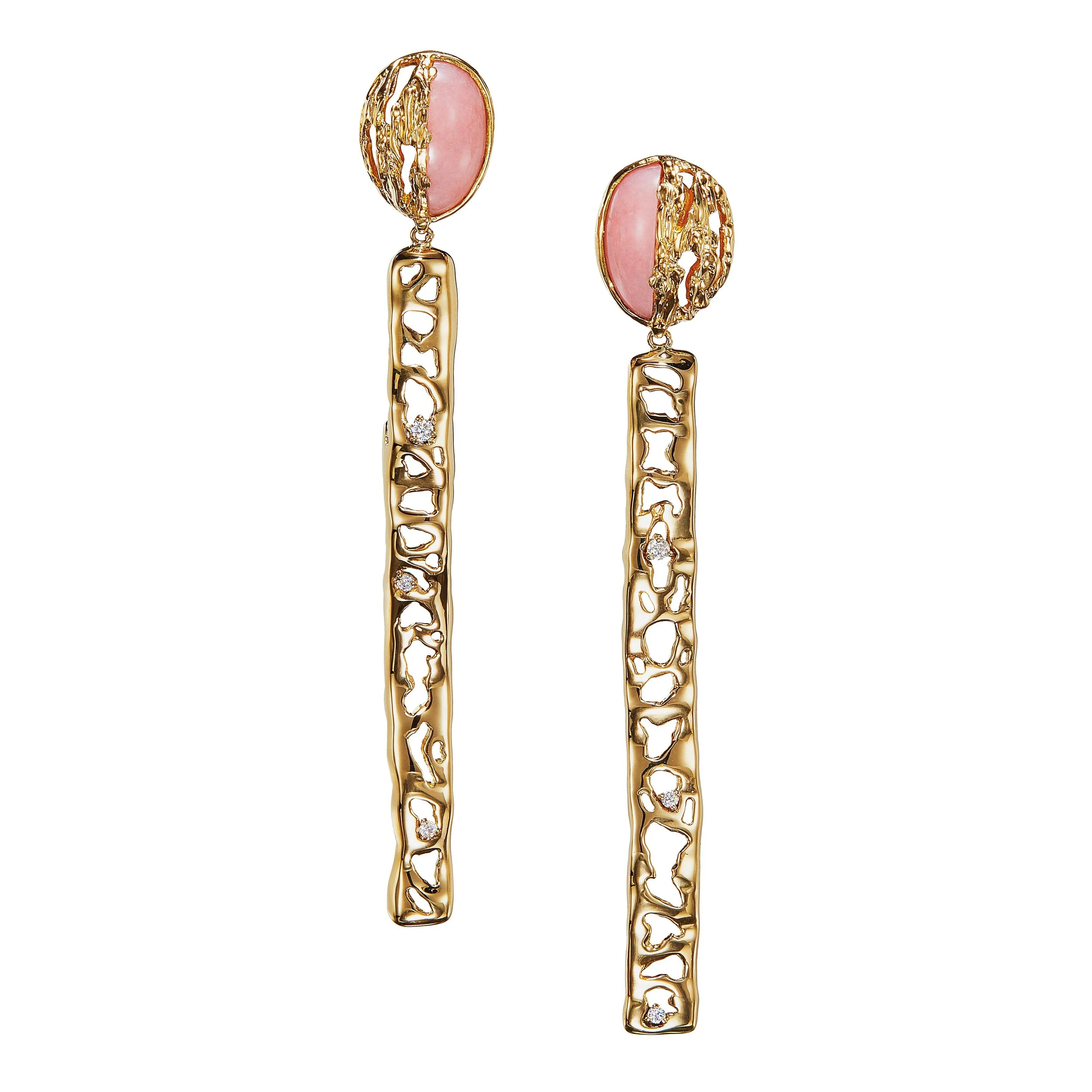 Opal and Diamonds Earrings