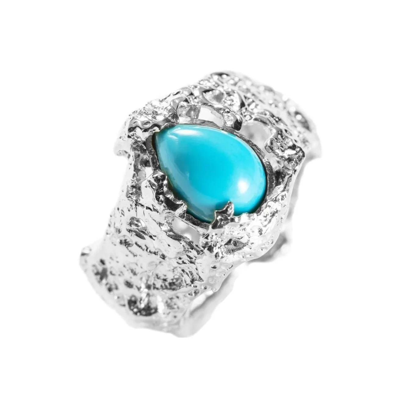 Sleeping Beauty Turquoise Texture Ring