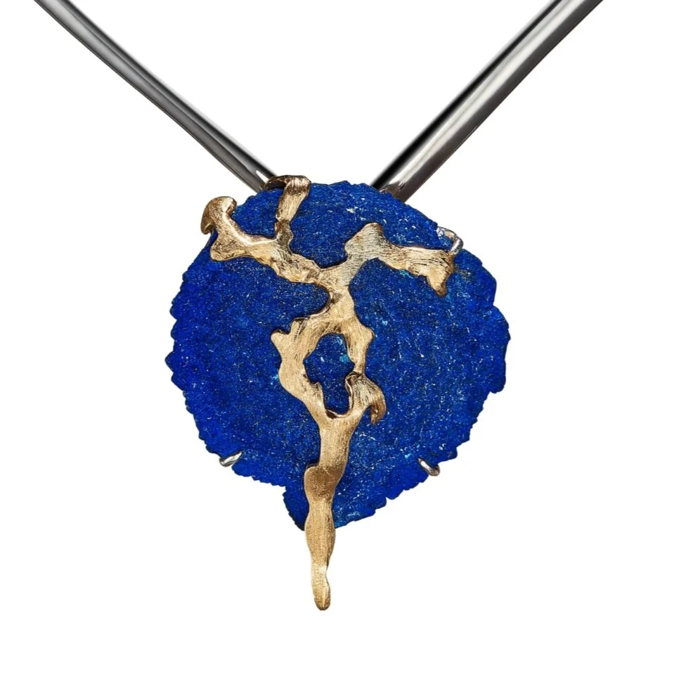 Azurite Rose Necklace