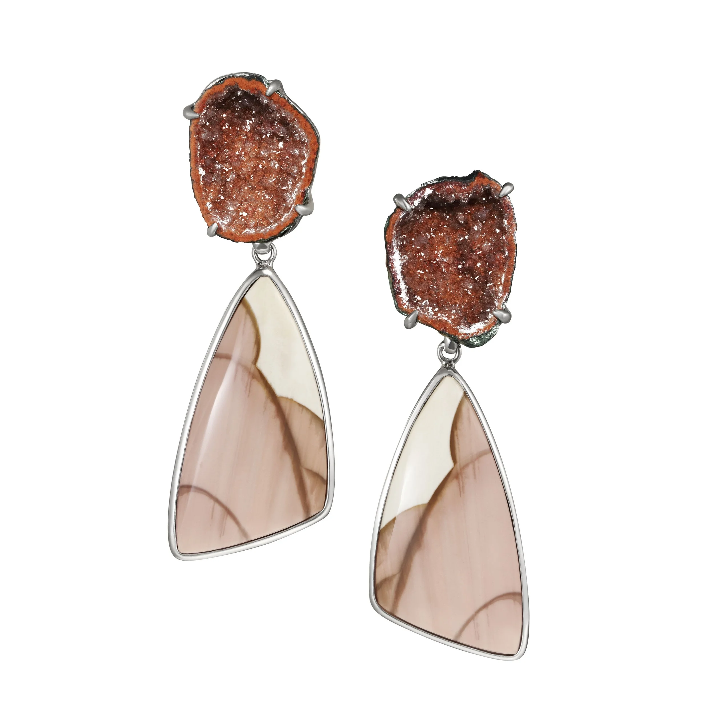 Geode Quartz Earrings