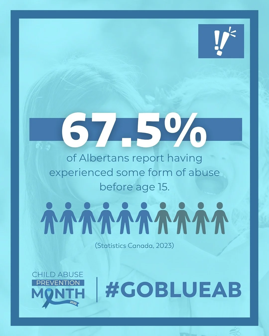 In Alberta, 67.5% of people report experiencing some form of abuse before the age of 15. Together, we can change this.

Abuse can take many forms&mdash;physical, emotional, sexual, and neglect. Recognizing the signs is critical, yet too often suspici