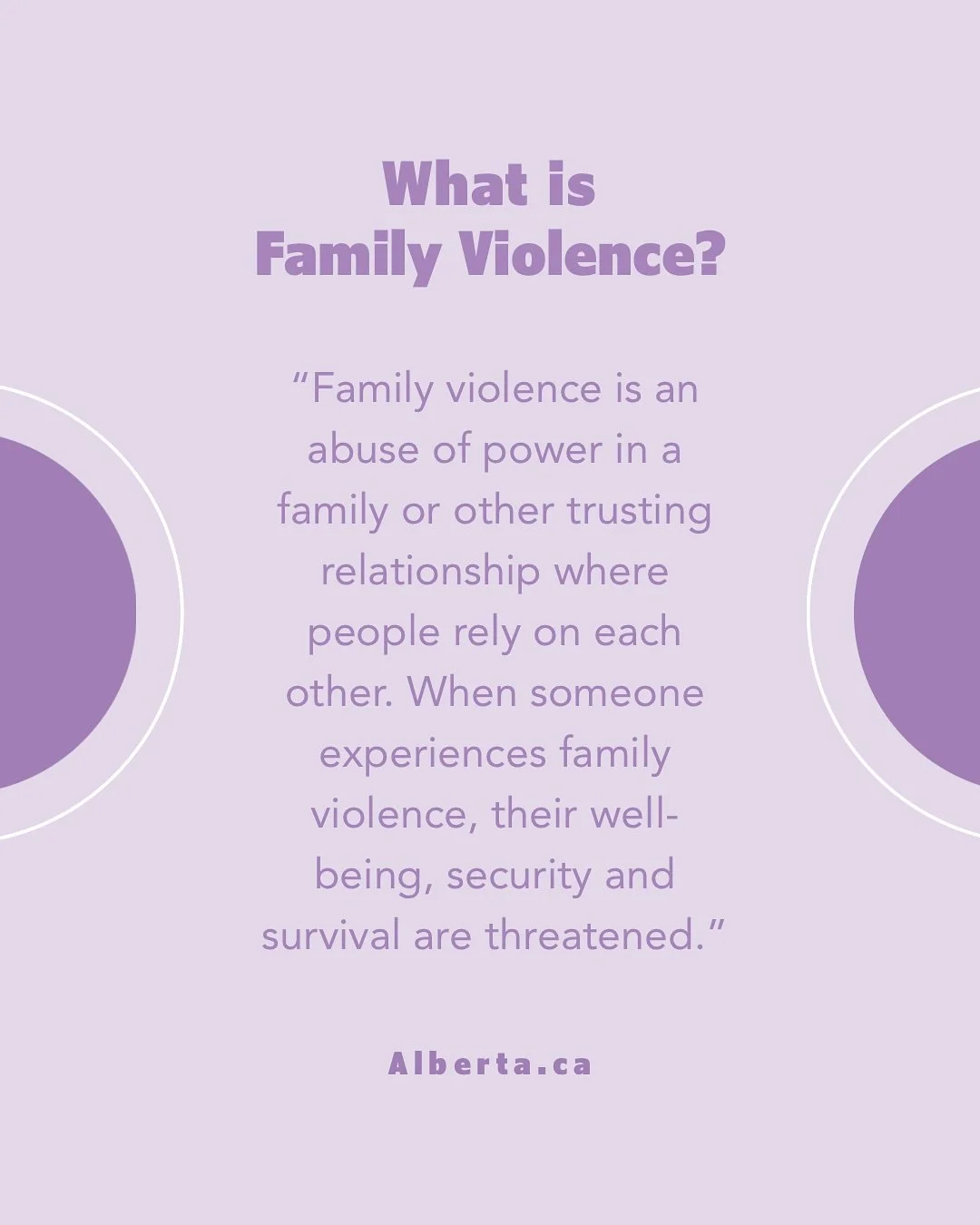 💜 November is Family Violence Prevention Month.&nbsp;

Your knowledge and awareness of what family violence is contributes to a safer community for everyone.&nbsp;

#FamilyViolencePreventionMonth