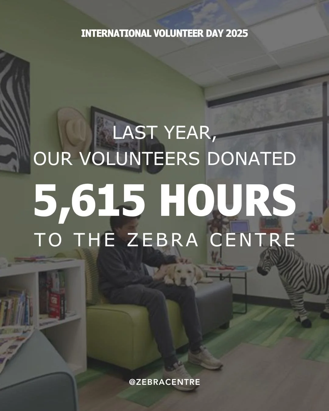 It&rsquo;s International Volunteer Day! 
 
The Zebra Centre is able to support thousands of children and youth each year because of the commitment and hard work of our incredible volunteers. 
 
Thank you to every Zebra volunteer past and present. Eac