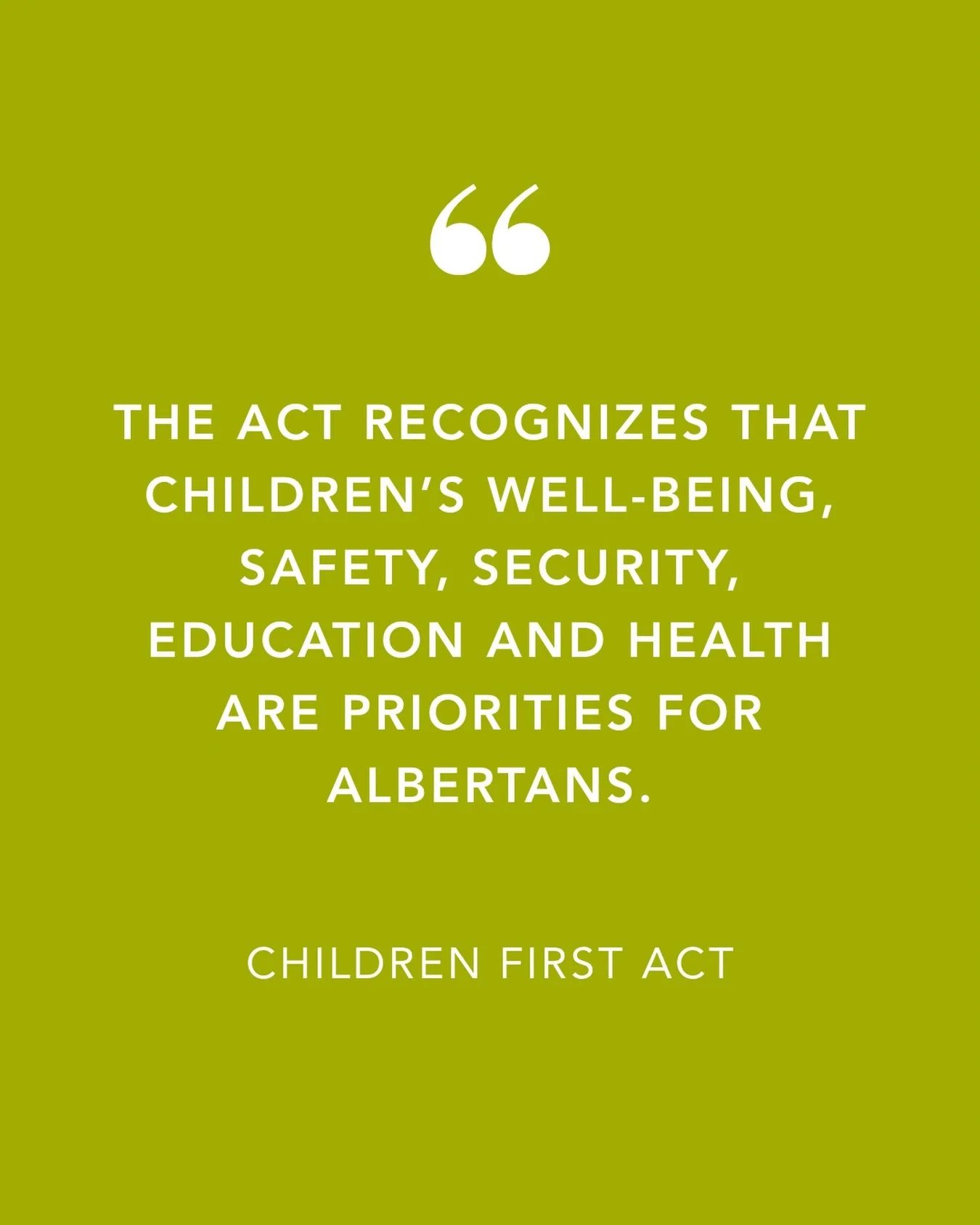 💚 The Children First Act came into effect in Alberta on January 1st, 2014.

A key part of the Children First Act is its recognition of the multidisciplinary approach. All individuals, organizations, programs, and services supporting children are to 