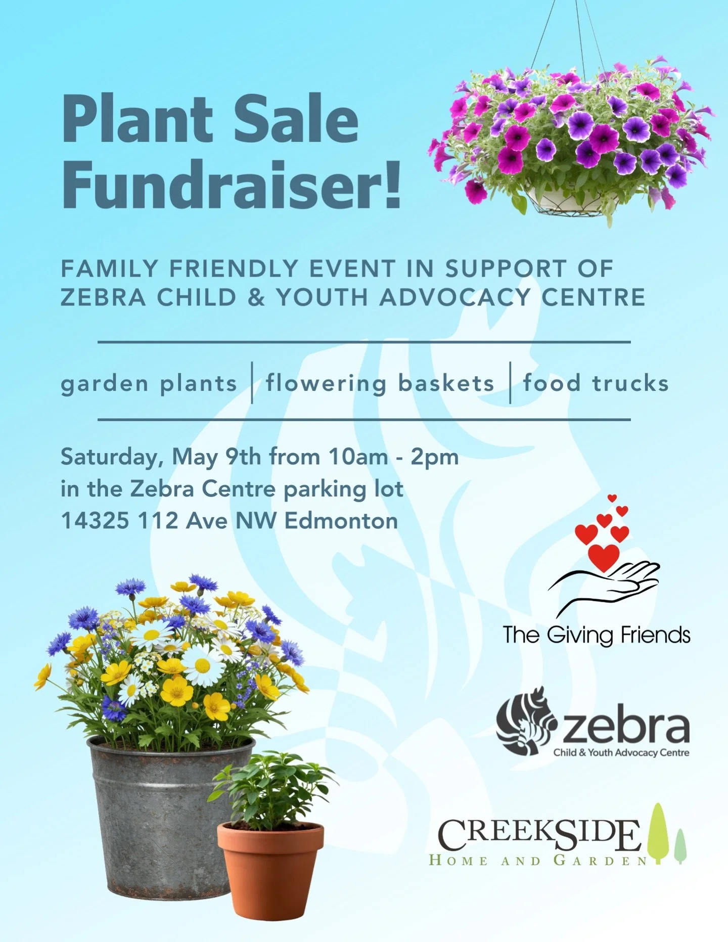 💐 Looking for Mother&rsquo;s Day weekend plans? We have you covered!

You&rsquo;re invited to join us on May 9th as we turn the Zebra Centre parking lot into our 2nd Annual Garden Party &amp; Plant Sale!&nbsp;

You can look forward to plants, flower