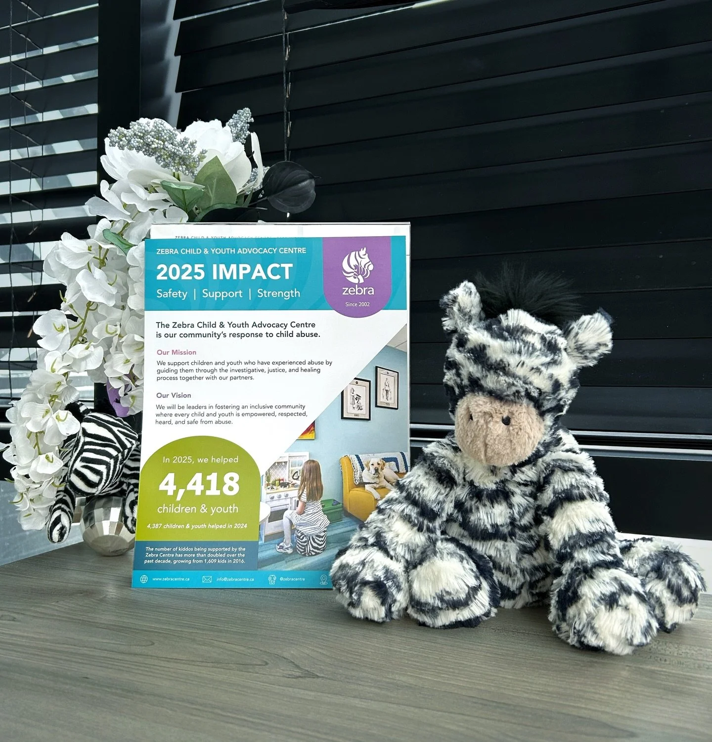 Last year, the Zebra Centre helped 4,418 children and youth in our community who experienced abuse. 

Learn more about the difference we made together in 2025 by reading our latest Impact Report linked in our bio. 

#SafetySupportStrength