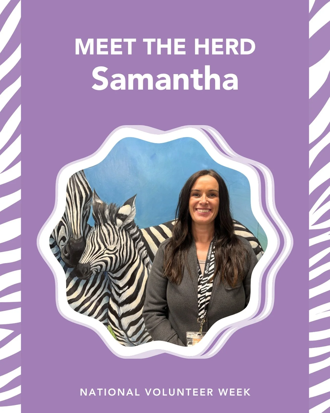 Meet Samantha, one of the amazing volunteers supporting children and youth at the Zebra Centre 💜

&ldquo;As a volunteer, even the smallest moments&mdash;offering a calm presence, helping create a welcoming environment, or simply showing kindness&mda