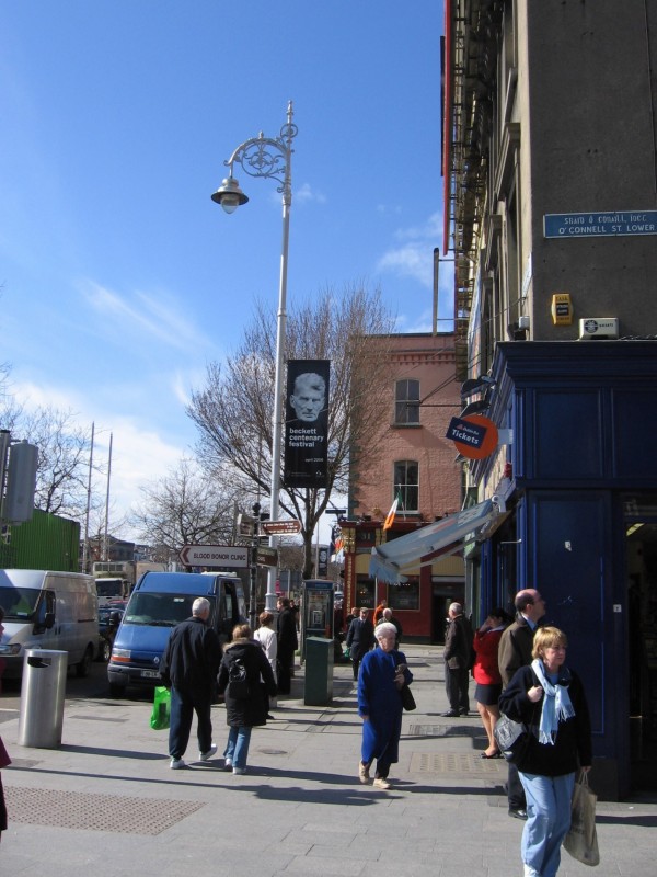 The view of Bachelor's Walk, where Mr. Bloom sees Dilly Dedalus, from O'Connell Street.