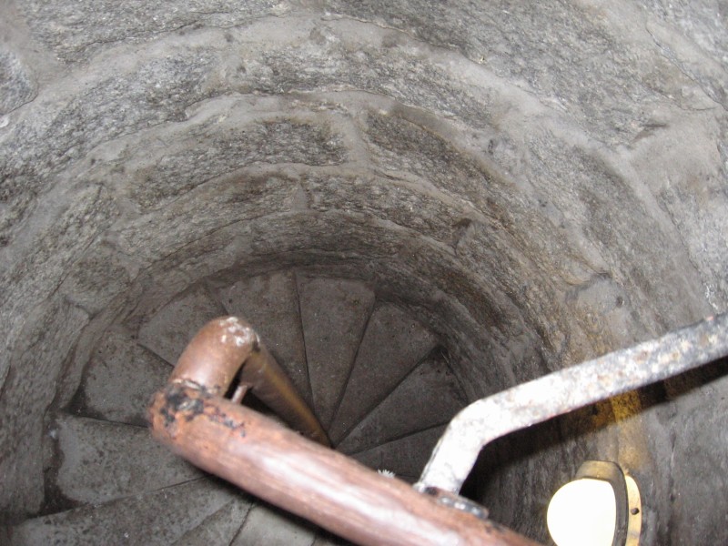 The "dark winding stair" of the tower
