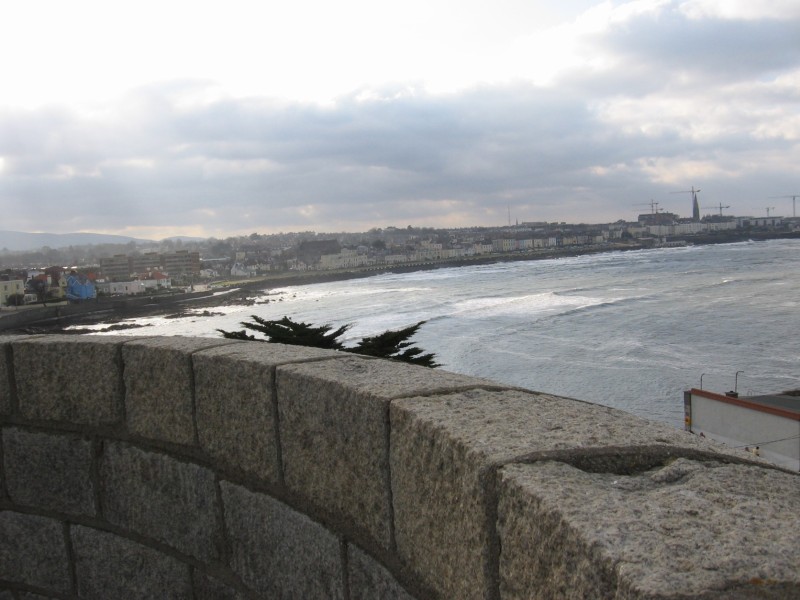 Forty Foot bathing area beneath the Martello Tower