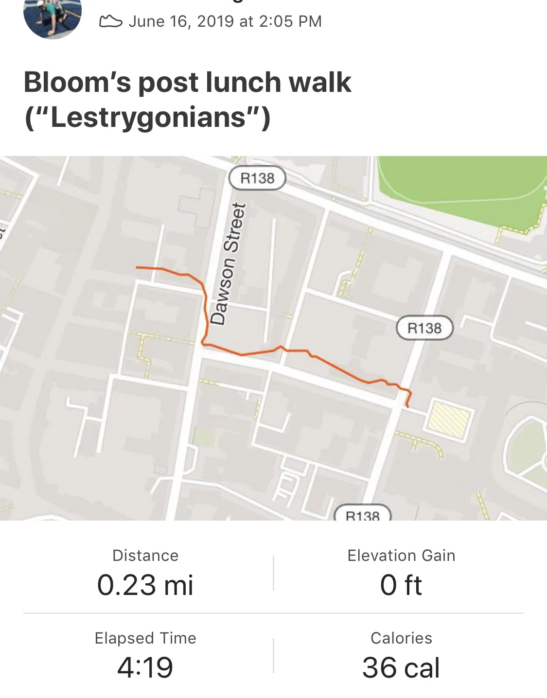 A recreation of Bloom’s walk from Davy Byrne’s to the National Museum.