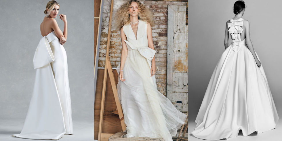 From left: Oscar de la Renta, Moda Operandi x Delpozo and Viktor and Rolf Fall 2017 Bridal.