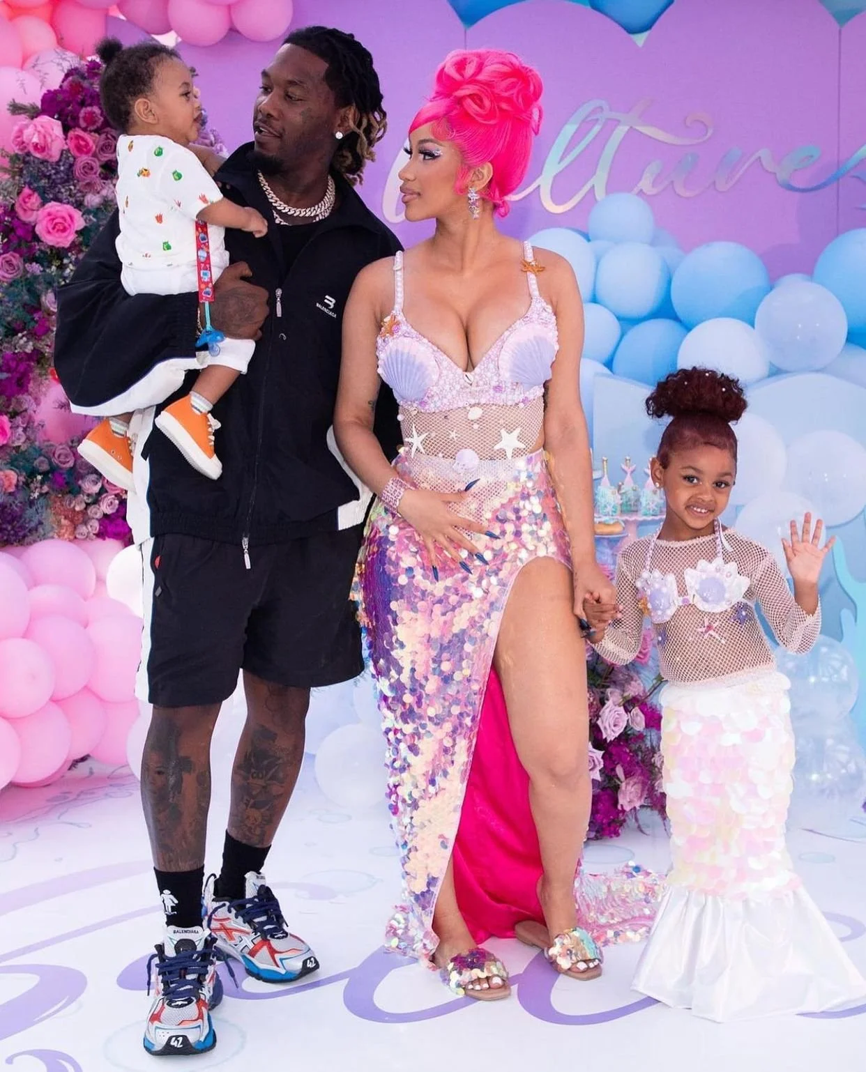 Cardi B Wears Custom Angel Brinks To Daughter Kulture 4th Birthday