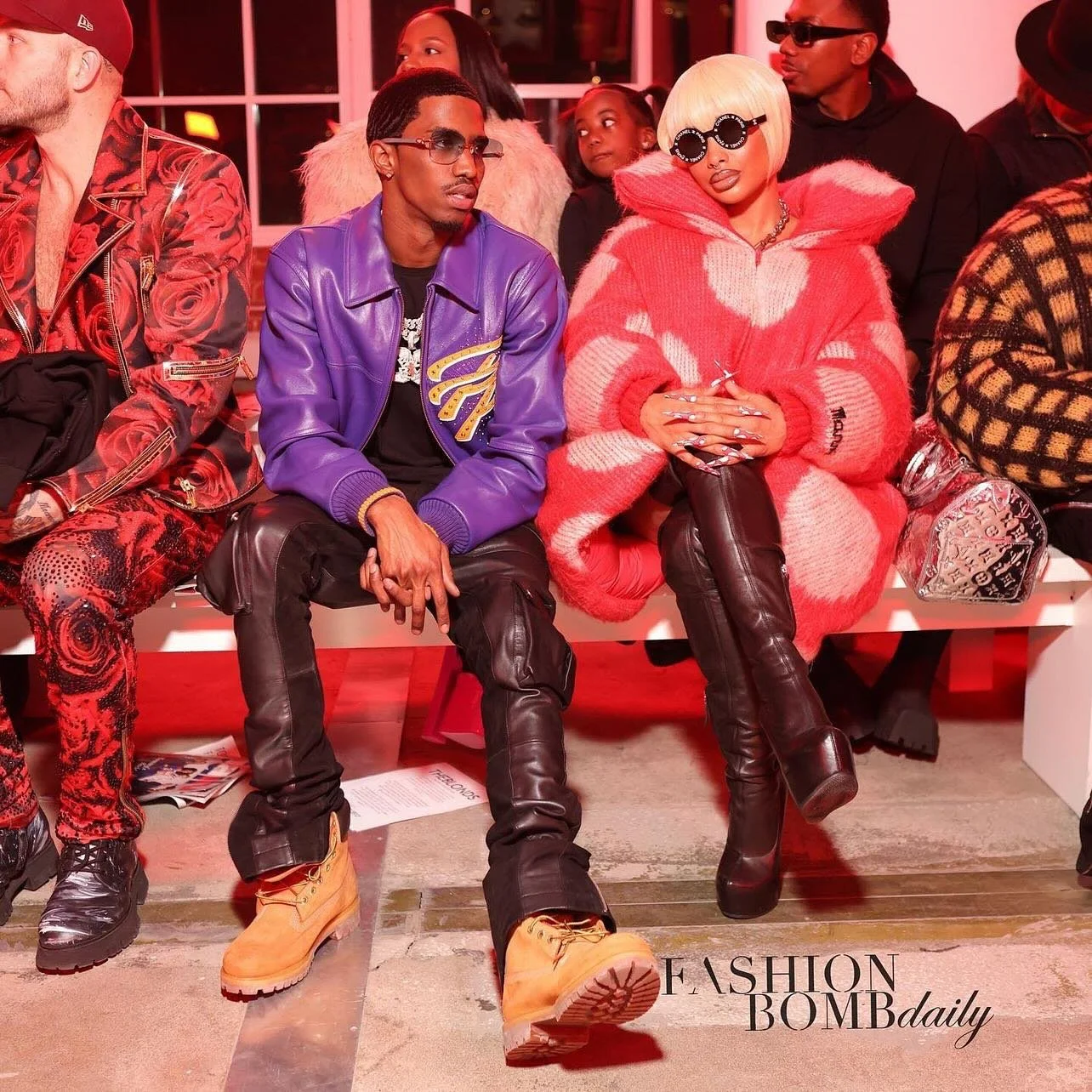 Multi-Talented Entertainer DreamDoll seated front row with Music Artist Christian Combs at @theblondsny fashion show during New York Fashion Week on February 10, 2024 in New York City. 
Photo credit: @sonejr / fashionbombdaily 
#dreamdoll #christianc