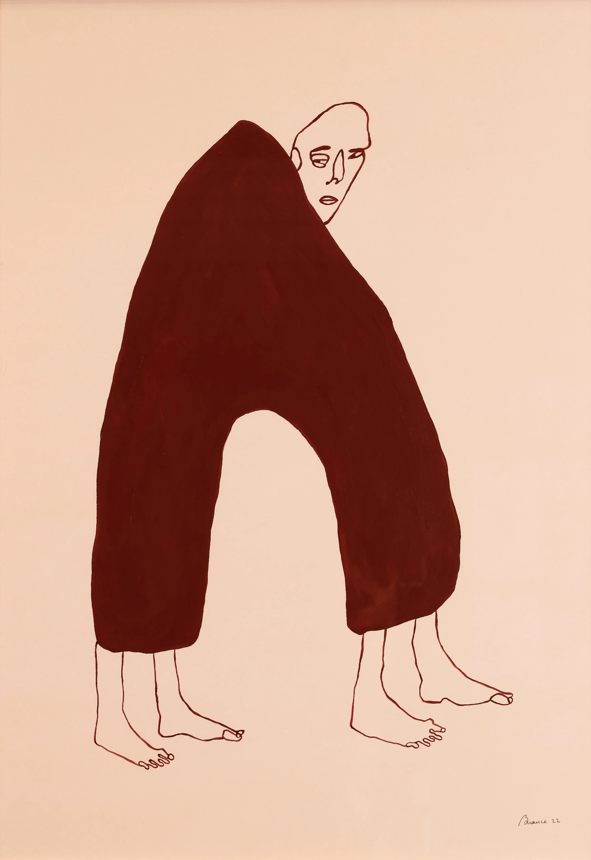 Hysteria II . 2022 . acrylic on paper . 50 x 80 cm