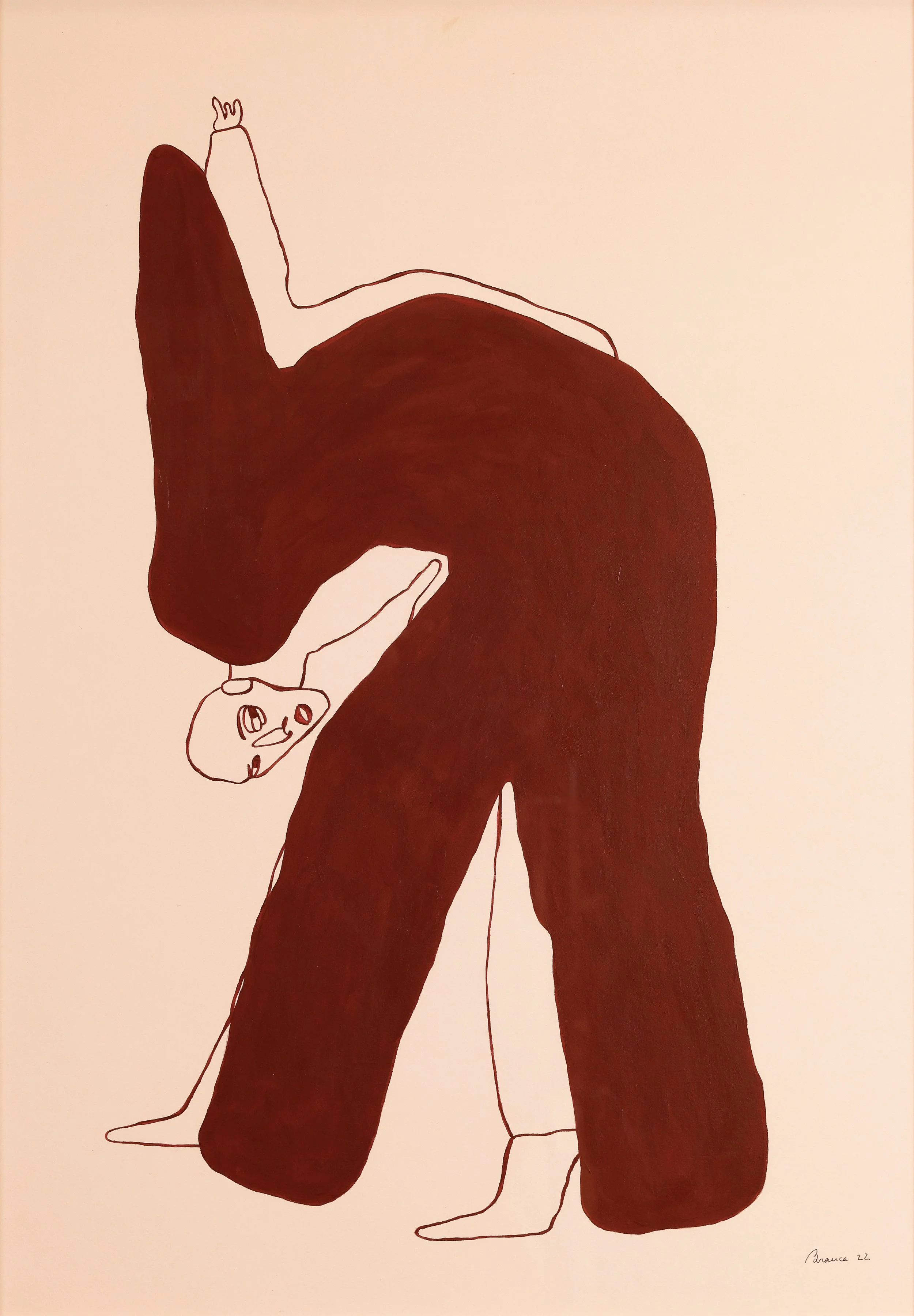 Hysteria I . 2022 . acrylic on paper . 50 x 80 cm