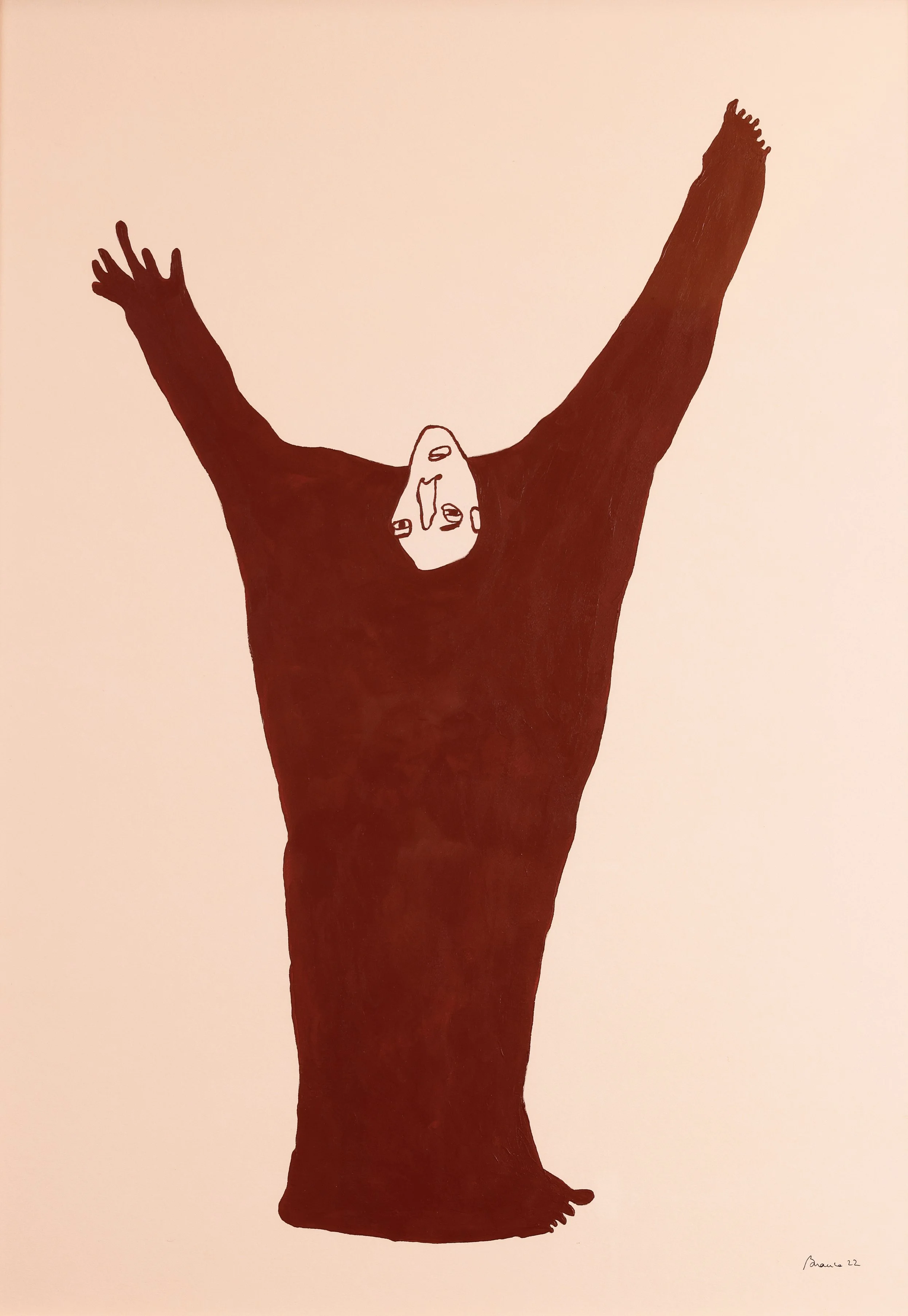 Hysteria III . 2022 . acrylic on paper . 50 x 80 cm