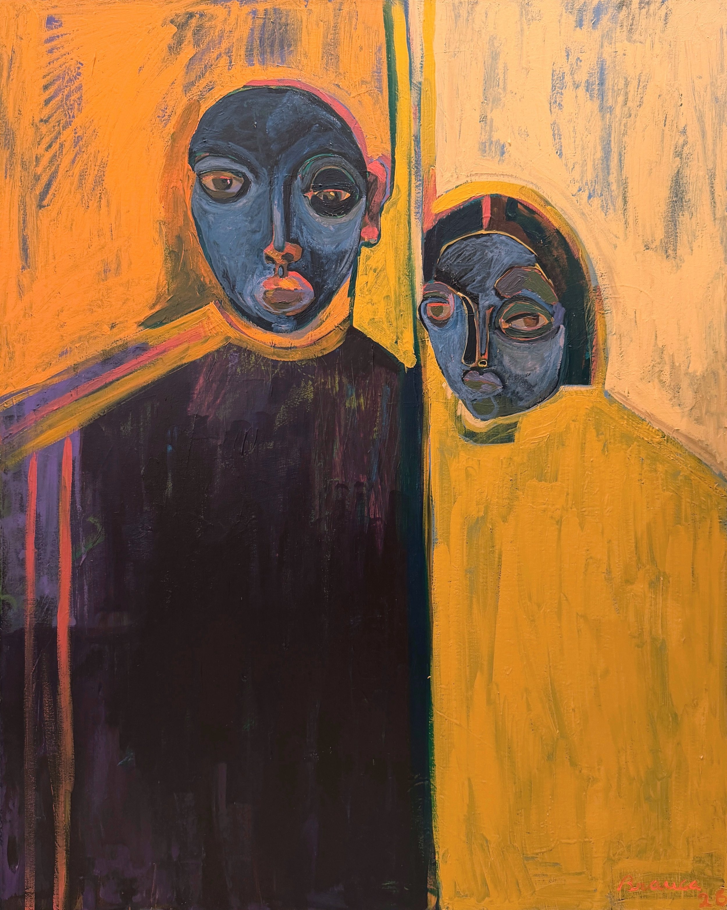 Portrait by artist Branca Cuvier - 80 x 100 cm . acrylic and dry pastel on paper . 2026.jpeg
