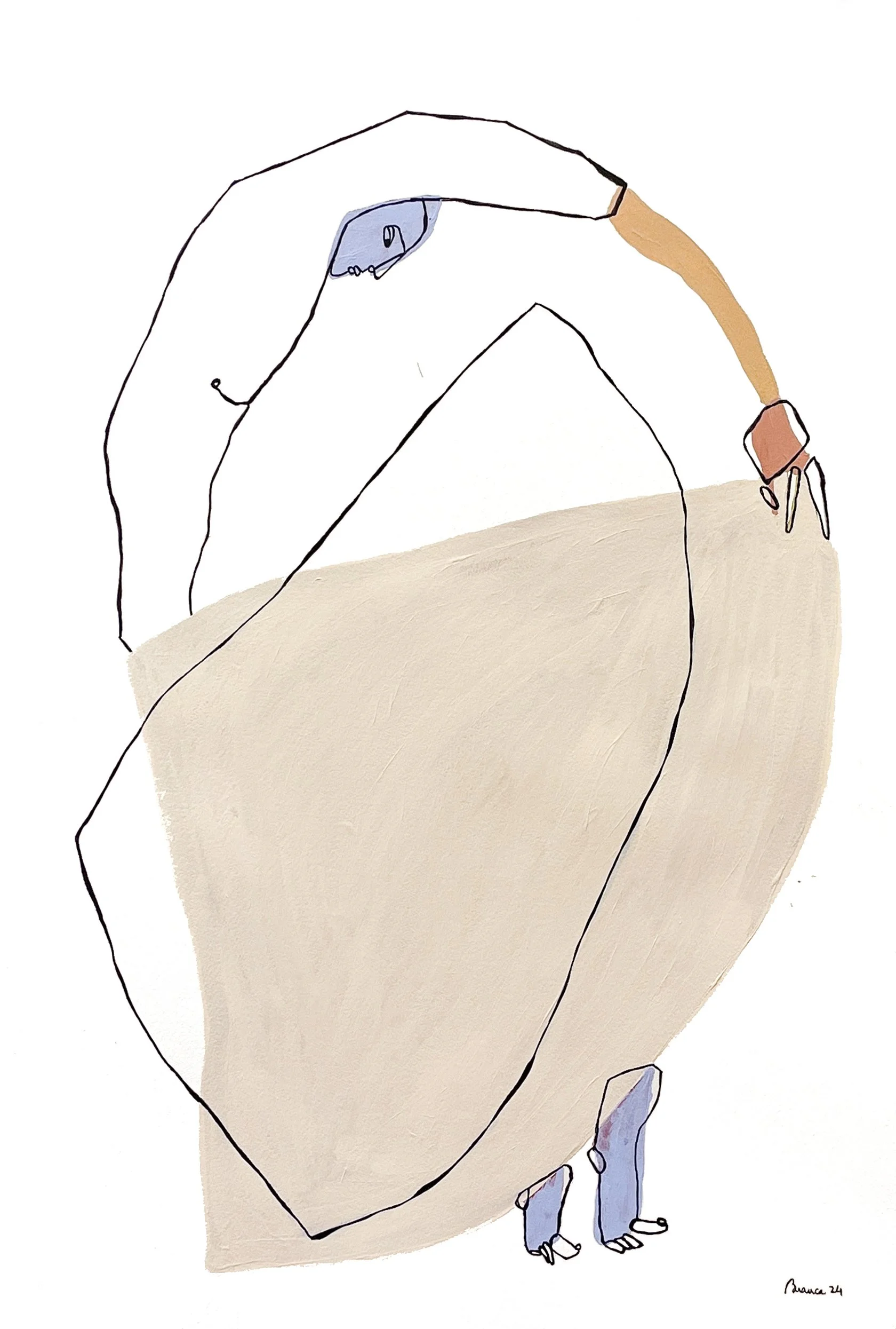 Contemporary figurative painting by Lisbon artist Branca Cuvier