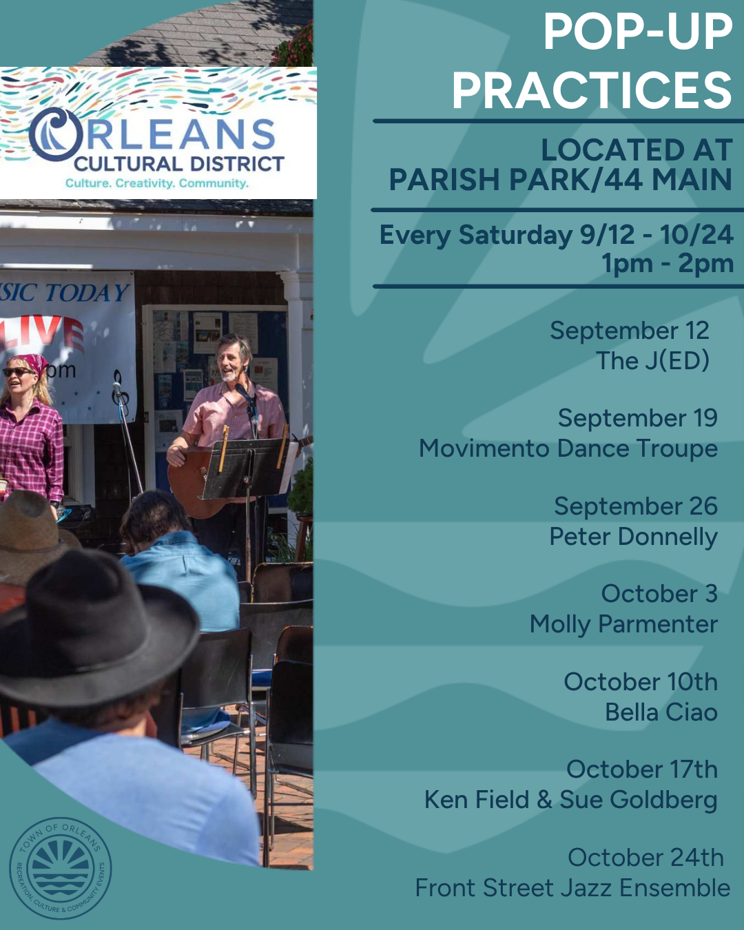 Pop Up Practices Fall 2026 Schedule