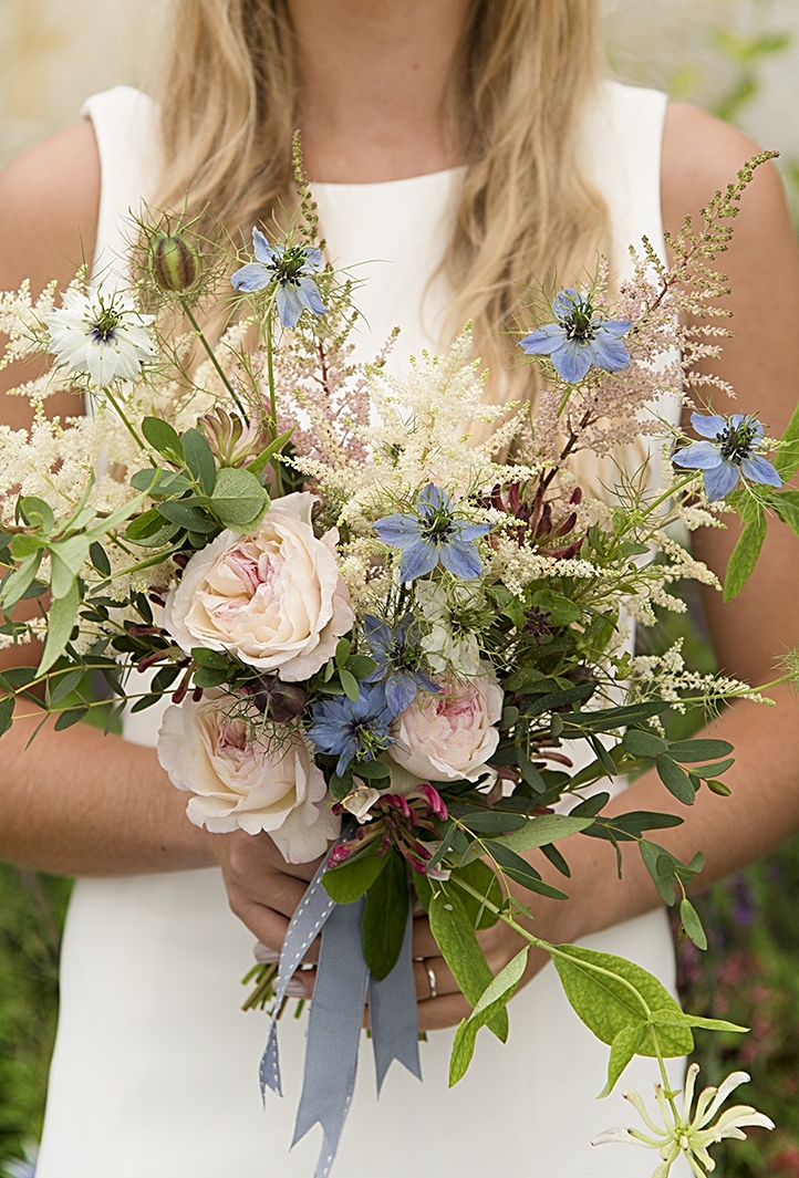 Nigella hand tied bridal bouquet 