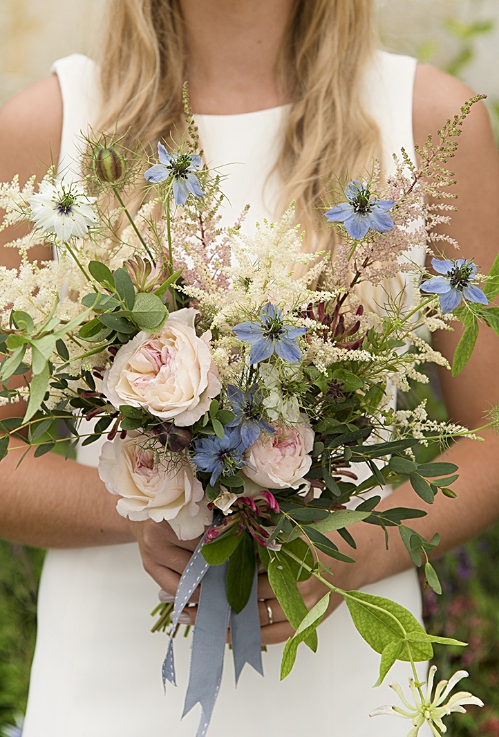 Nigella hand tied bridal bouquet