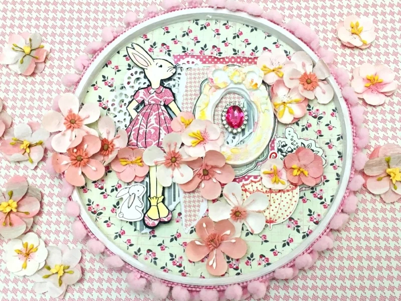 "The new Julie Nutting collection is beautiful and delicate. You will love it!I made this project with her adorable bunny stamp. Now I have a special frame to decorate a child's room or baby's nursery!" ~ Ro