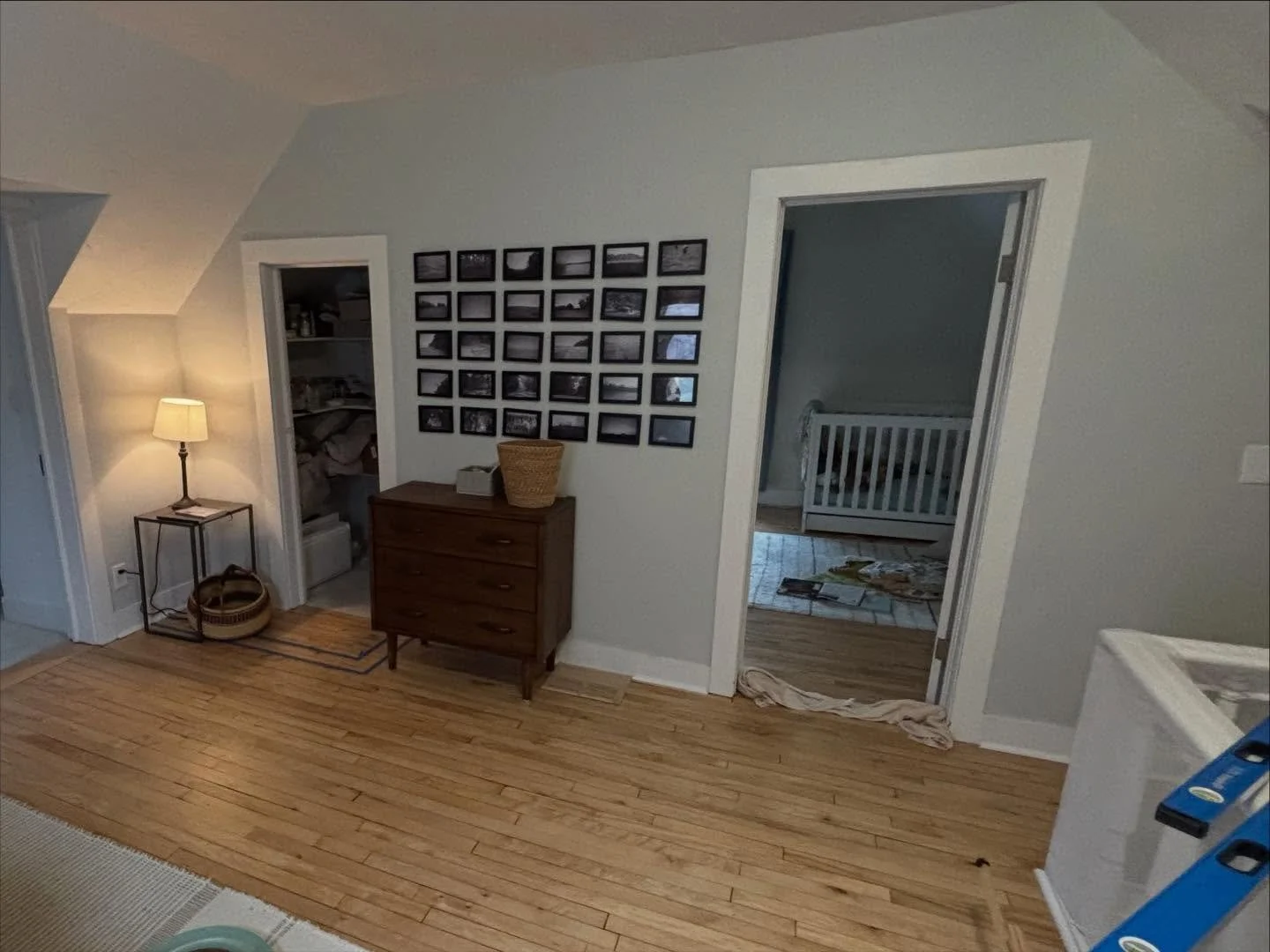 Old closet&hellip;NEW closet, plus added storage.  These were fun because of a narrow stair, so I had to build a bunch of this in place. Fun to break out my mad drywall skills again. I swore I&rsquo;d never do drywall again. Reminder: Old buildings d