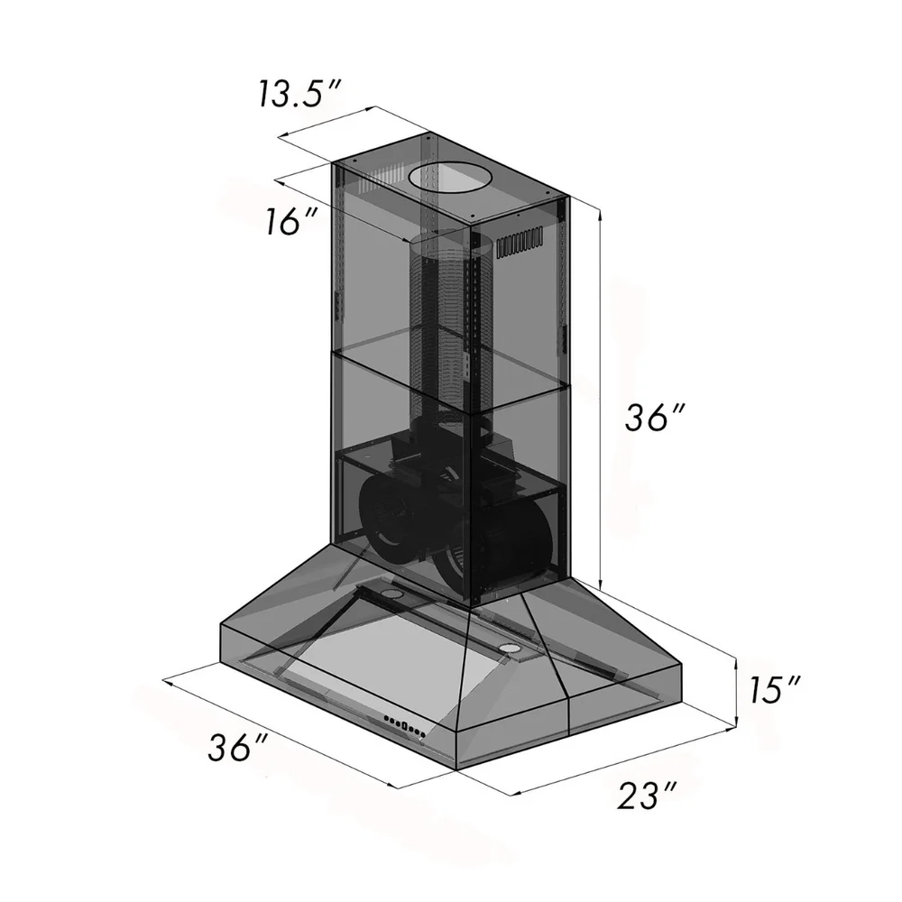 Professional Antigua and Walnut Wood Island Range Hood (9373AR) ZLINE Kitchen and Bath