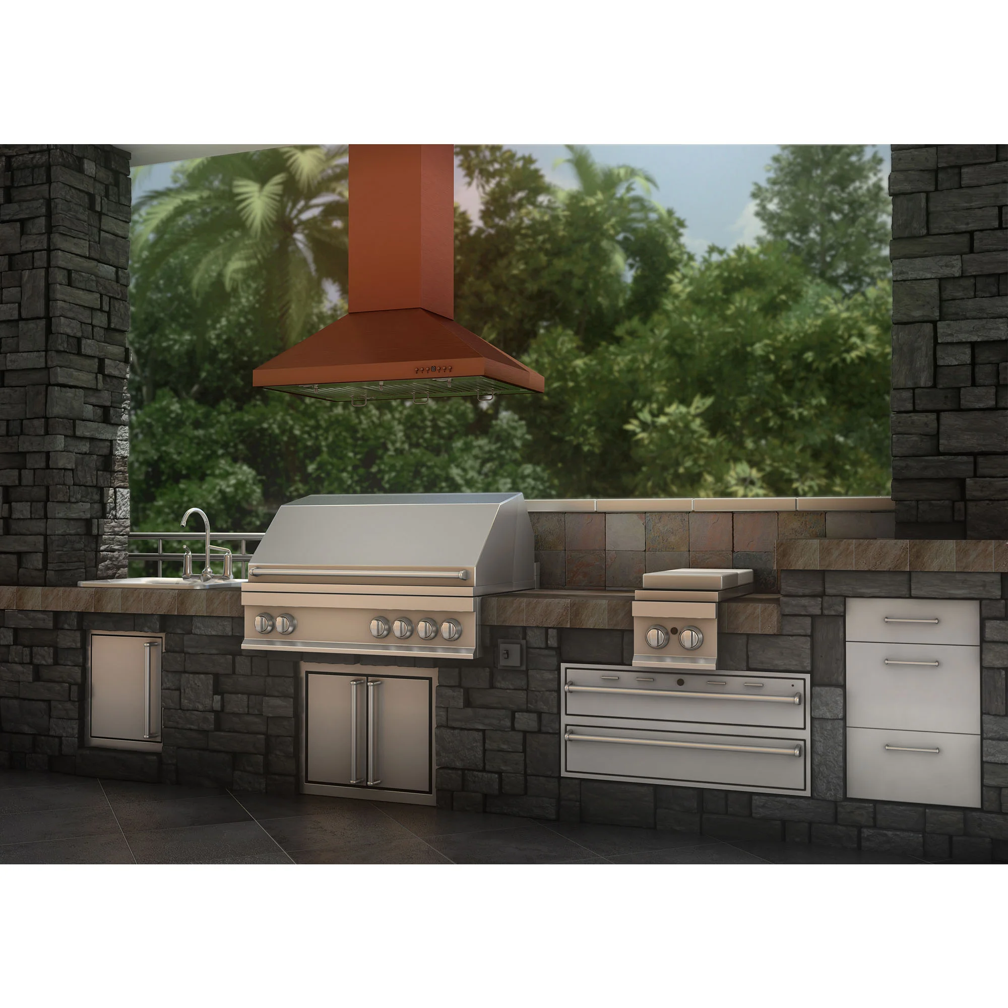Copper Island Mount Range Hood (8KL3iC) ZLINE Kitchen and Bath