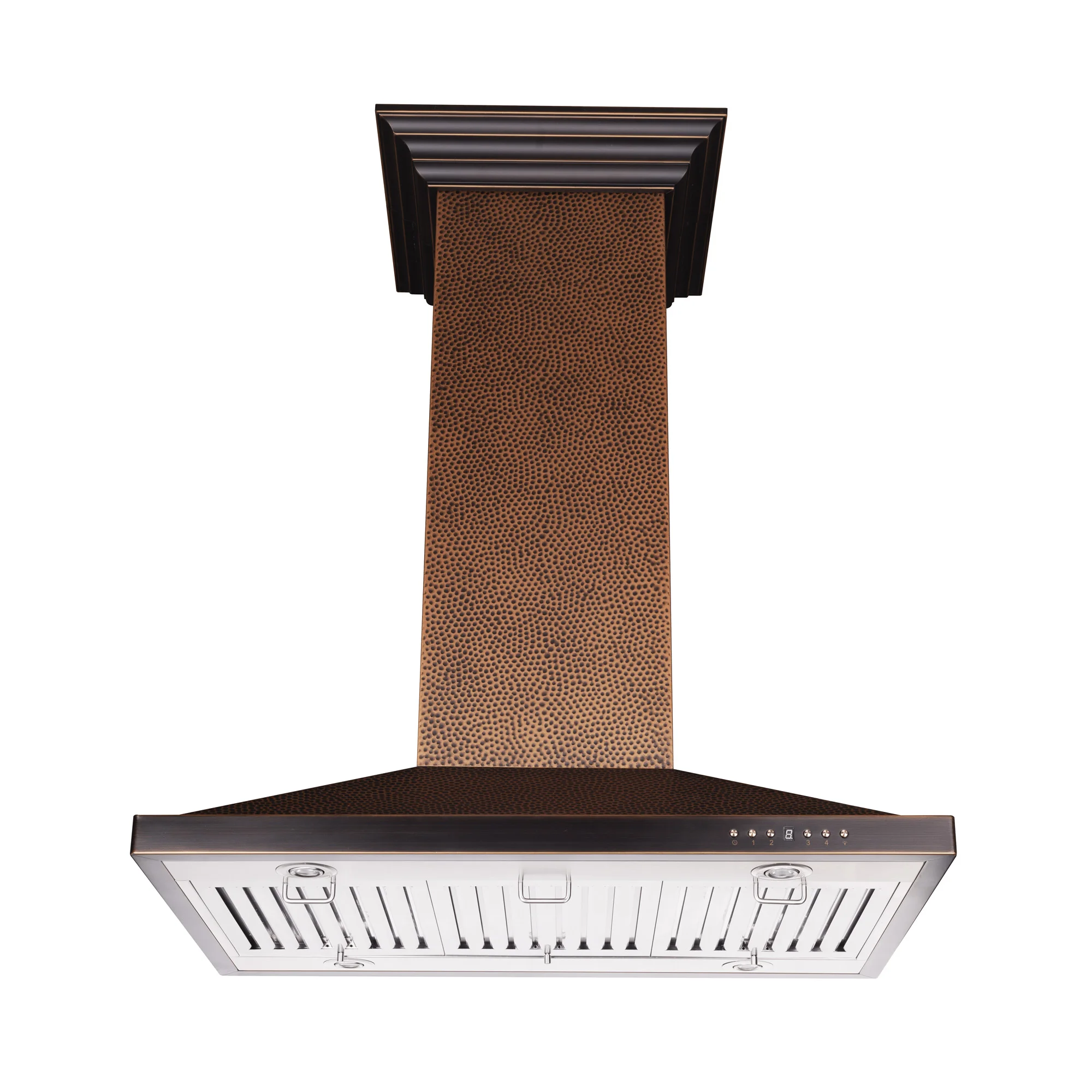 HandHammered Copper Island Mount Range Hood (8GL2Hi) ZLINE Kitchen