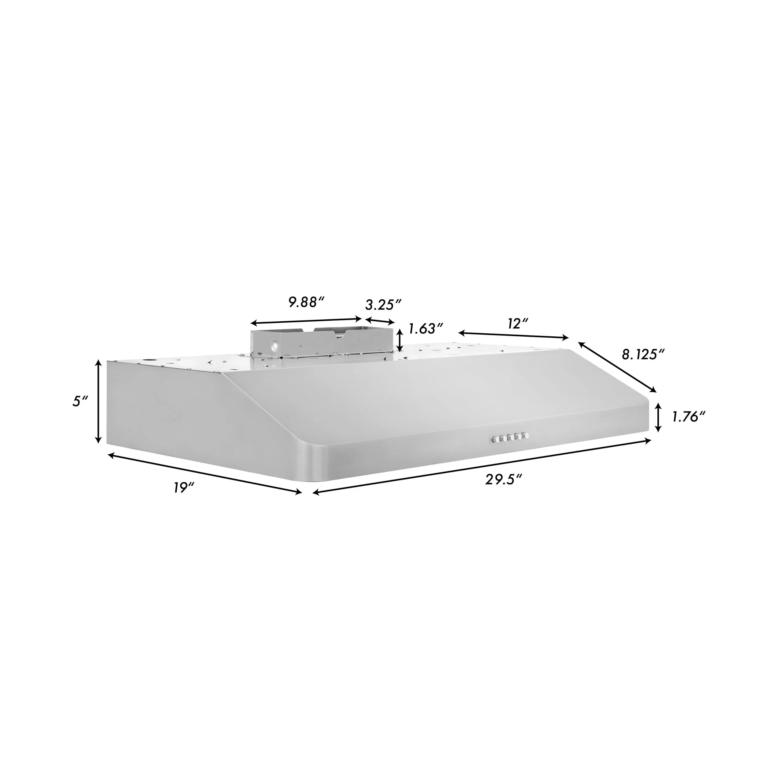 Stainless Steel LowProfile Under Range Hood (617) ZLINE
