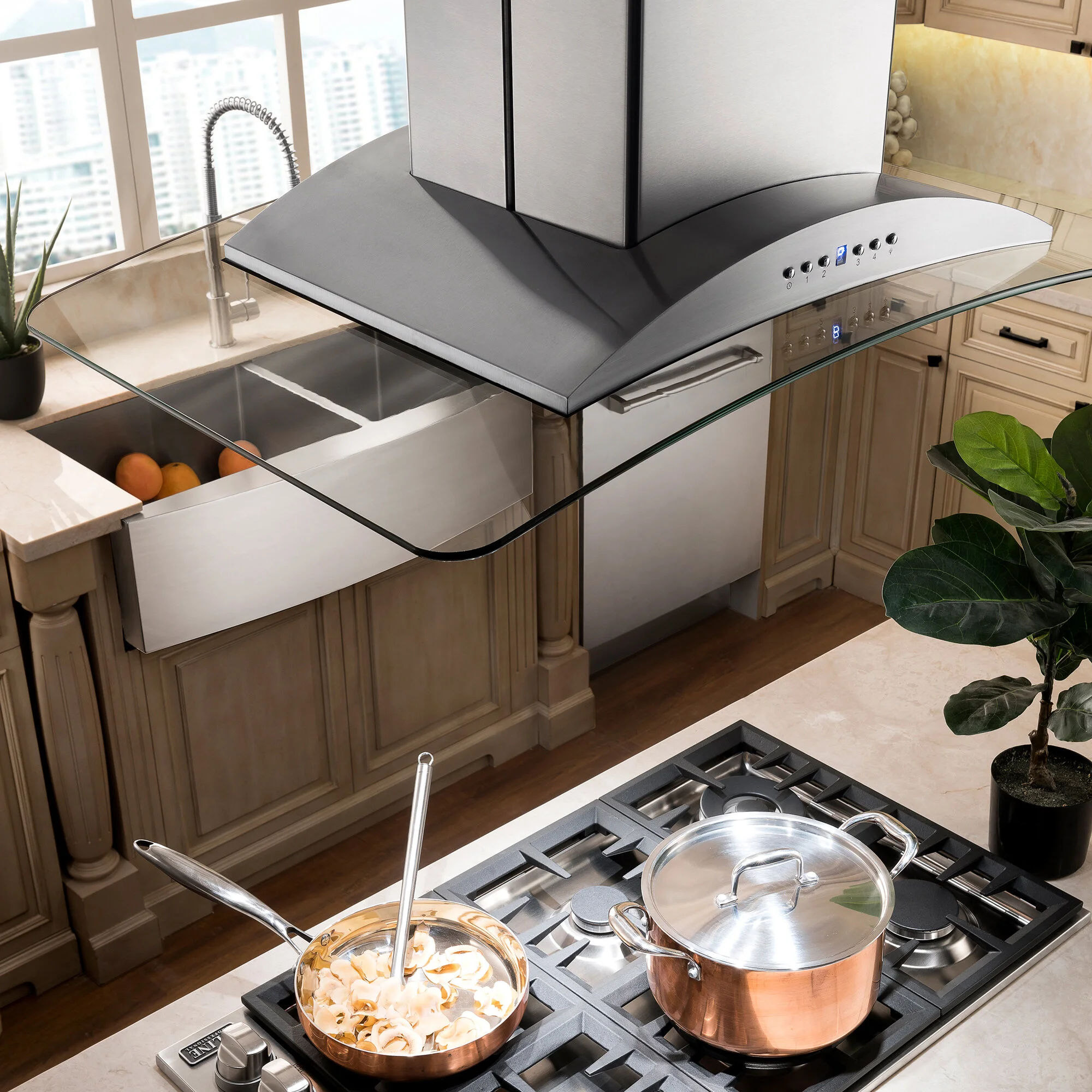 Glass Canopy Island Range Hood (GL9i) | ZLINE Kitchen and Bath