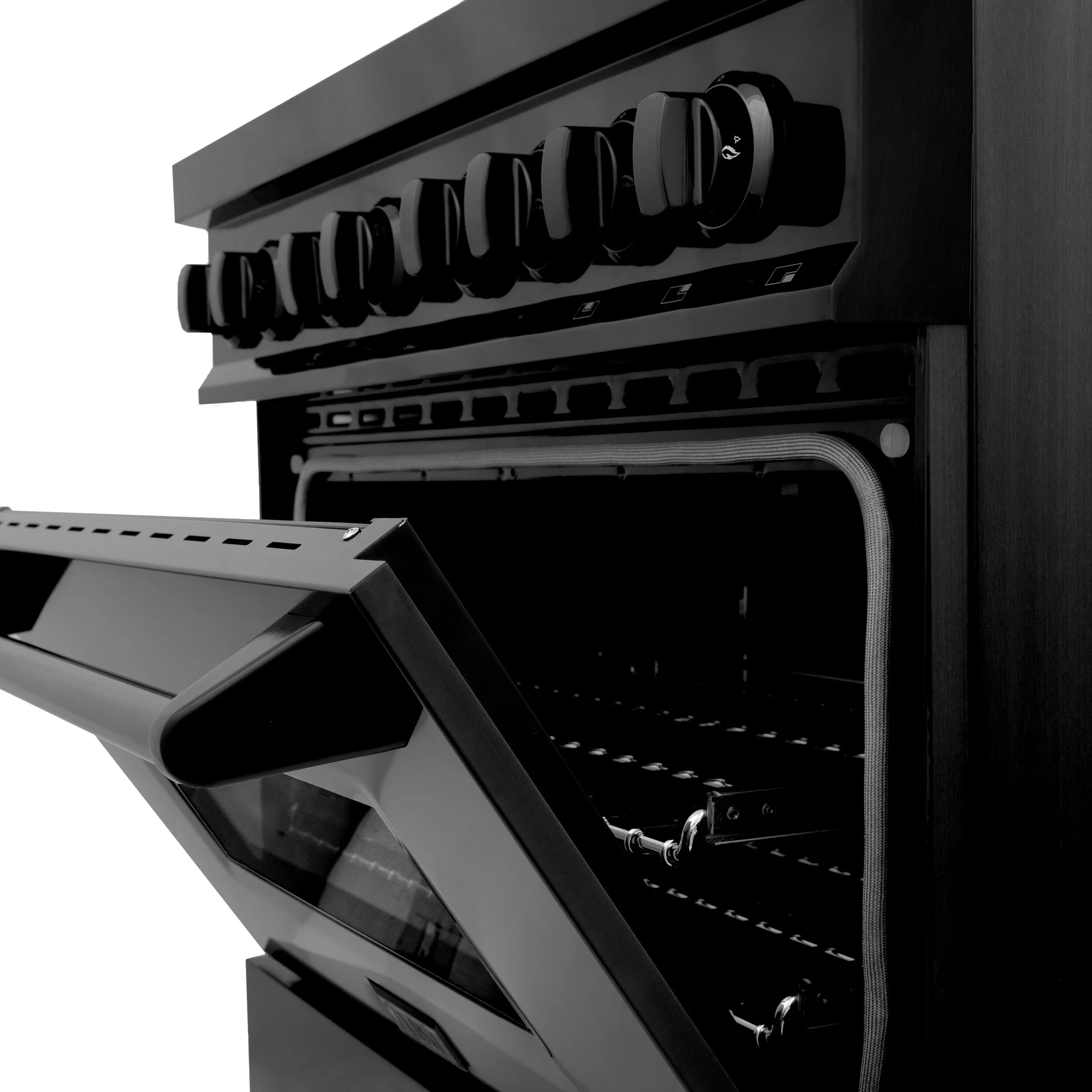 ZLINE Professional 36” Black Stainless Steel Dual Fuel Range (RAB36