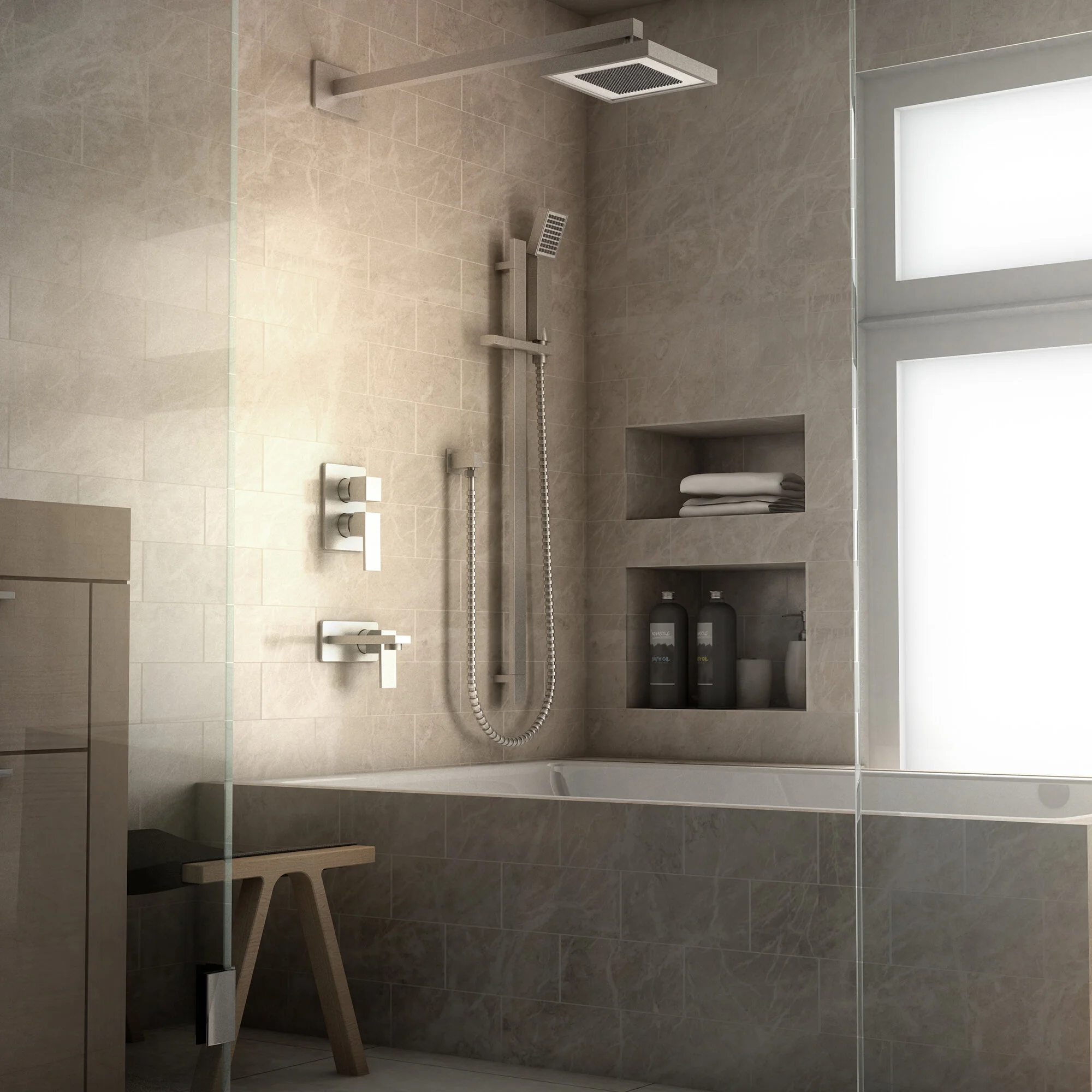 ZLINE Bliss Shower Faucet in Brushed Nickel (BLSSHFBN) ZLINE Kitchen and Bath