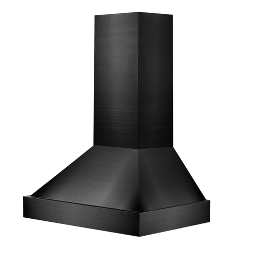 ZLINE 36 Autograph Edition Stainless Steel Range Hood with Stainless Steel Shell and Matte Black Accents (KB4STZ-36-MB)