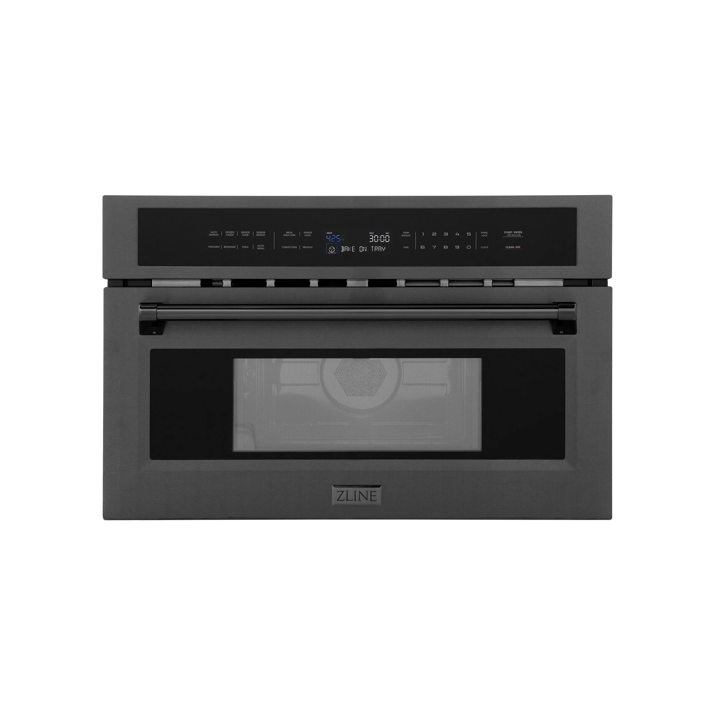 ZLINE 30" Builtin Convection Microwave Oven in Black Stainless Steel
