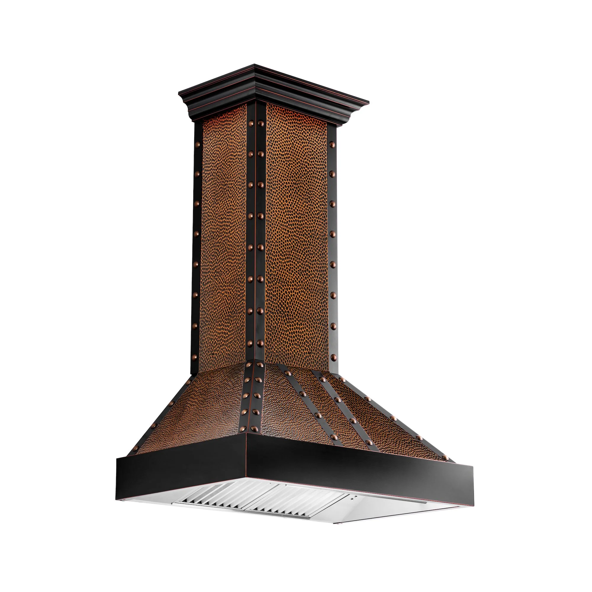 Professional HandHammered Copper Range Hood with OilRubbed Bronze