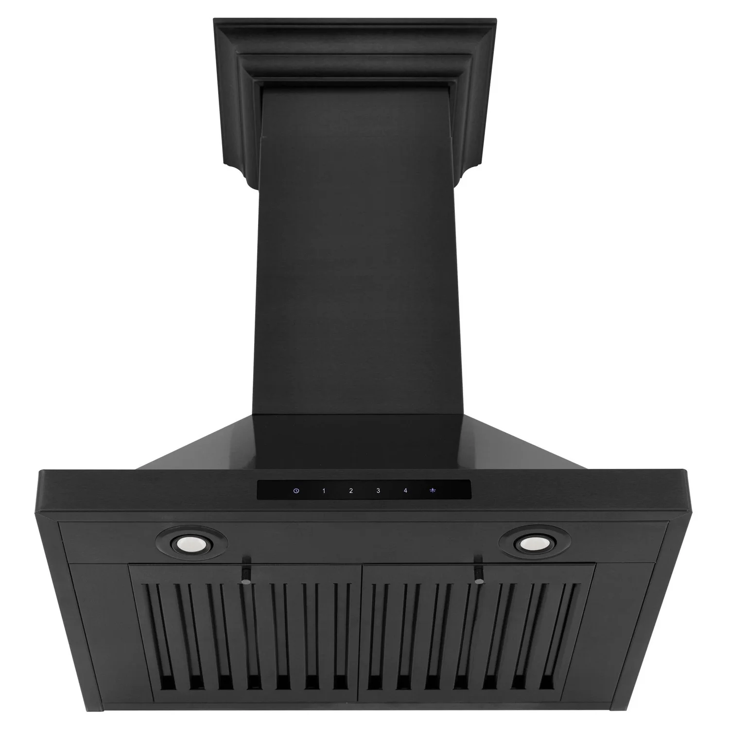 Professional Black Stainless Steel Wall Mount Range Hood (BSKBNCRN) ZLINE Kitchen and Bath