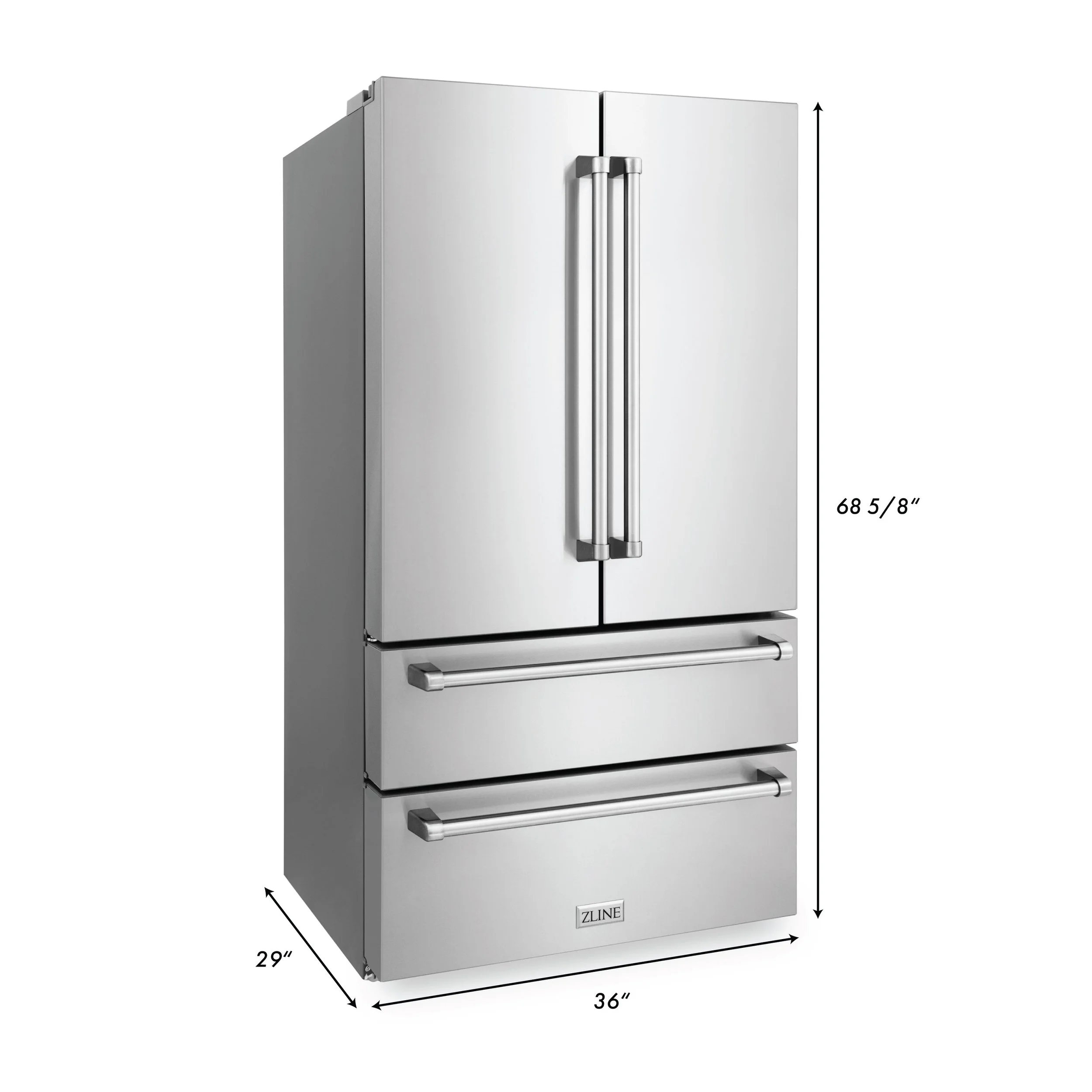 ZLINE French Door Refrigerator in Stainless Steel (RFM36) ZLINE