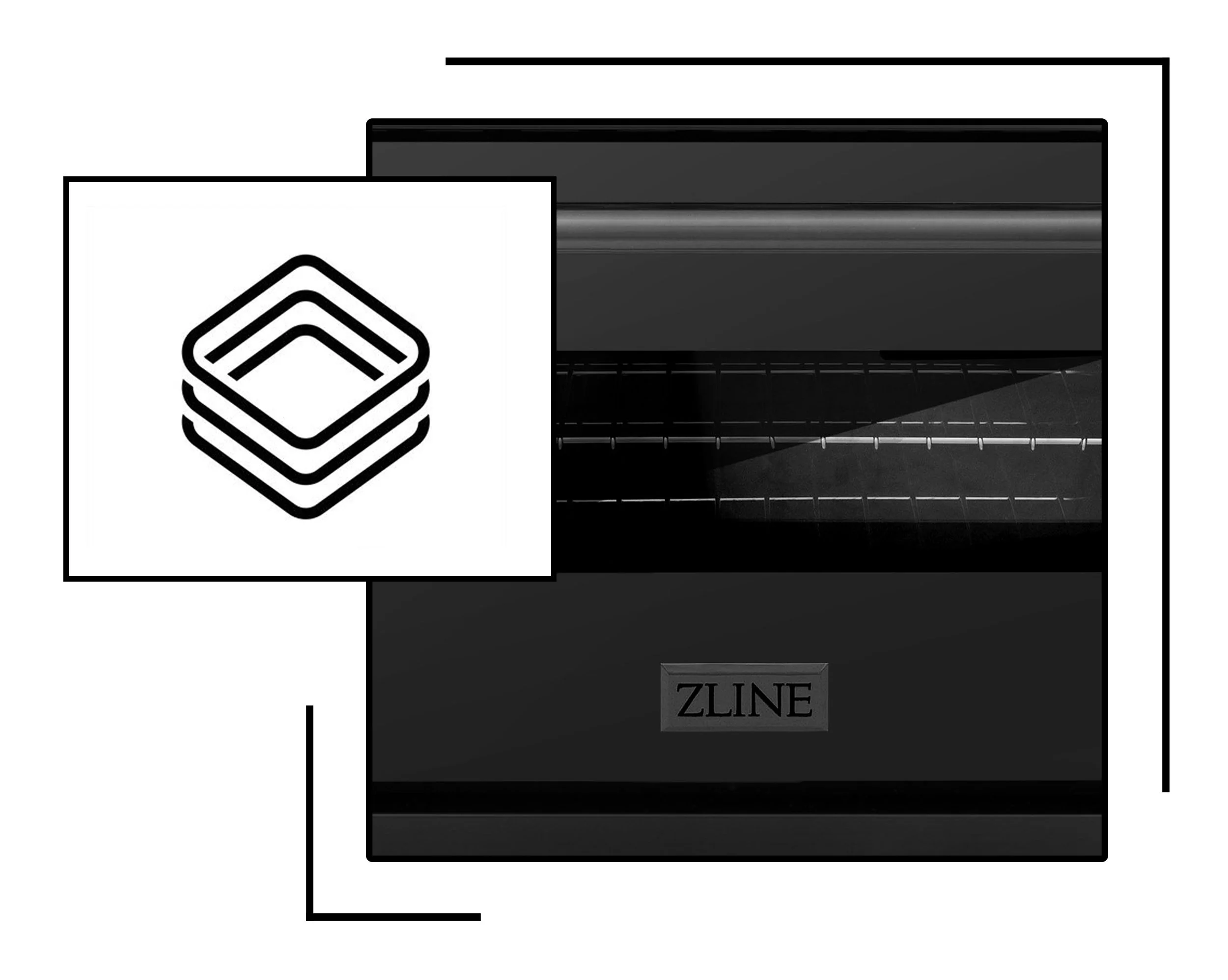 ZLINE Professional 24” Black Stainless Steel Dual Fuel Range (RAB24