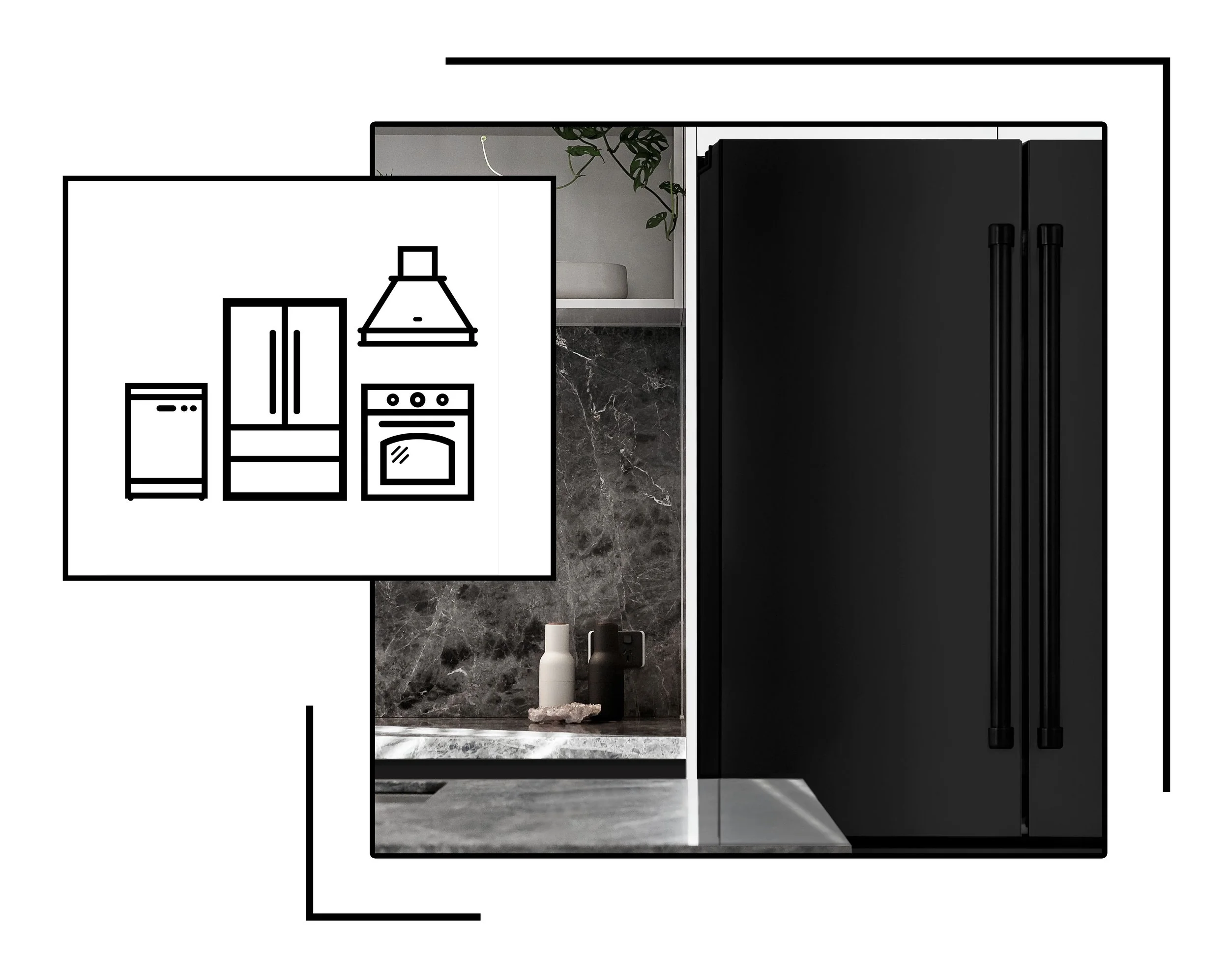 ZLINE French Door Refrigerator in Black Stainless Steel ZLINE Kitchen