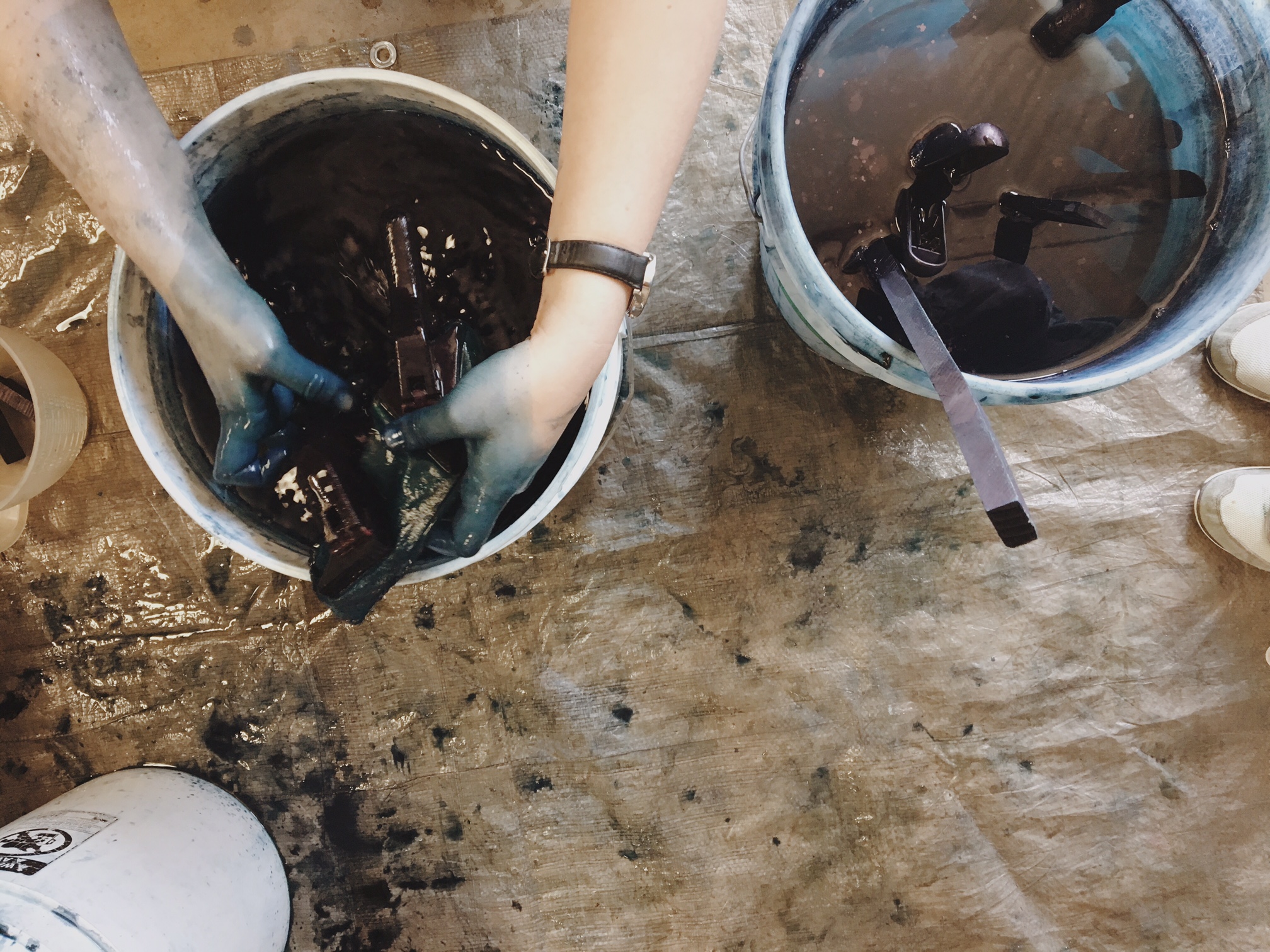 The dye bath.
