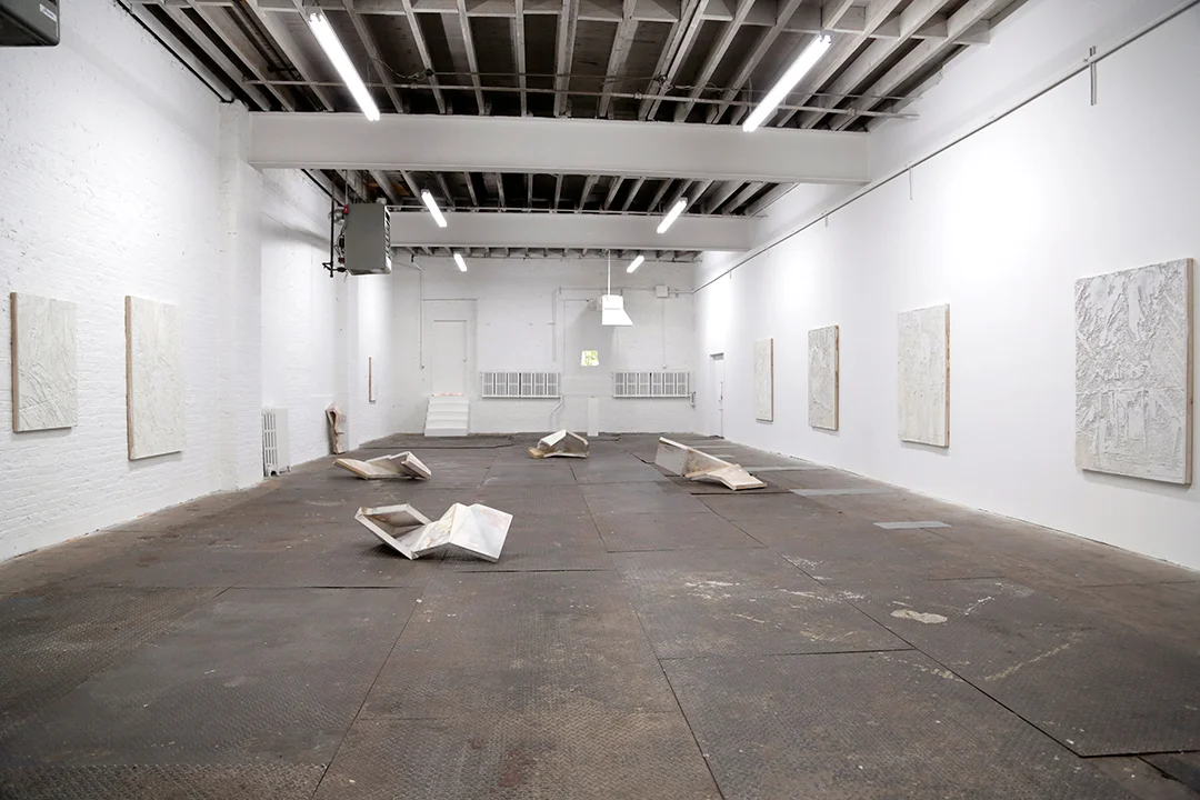 Installation View: Excavated Panels, Torqued Slabs