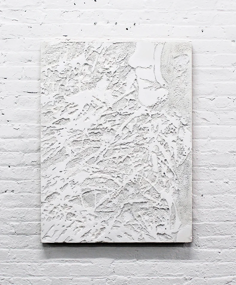 Excavated panel EPS foam and Spray paint on Panel, 20"x30"x2" 2013