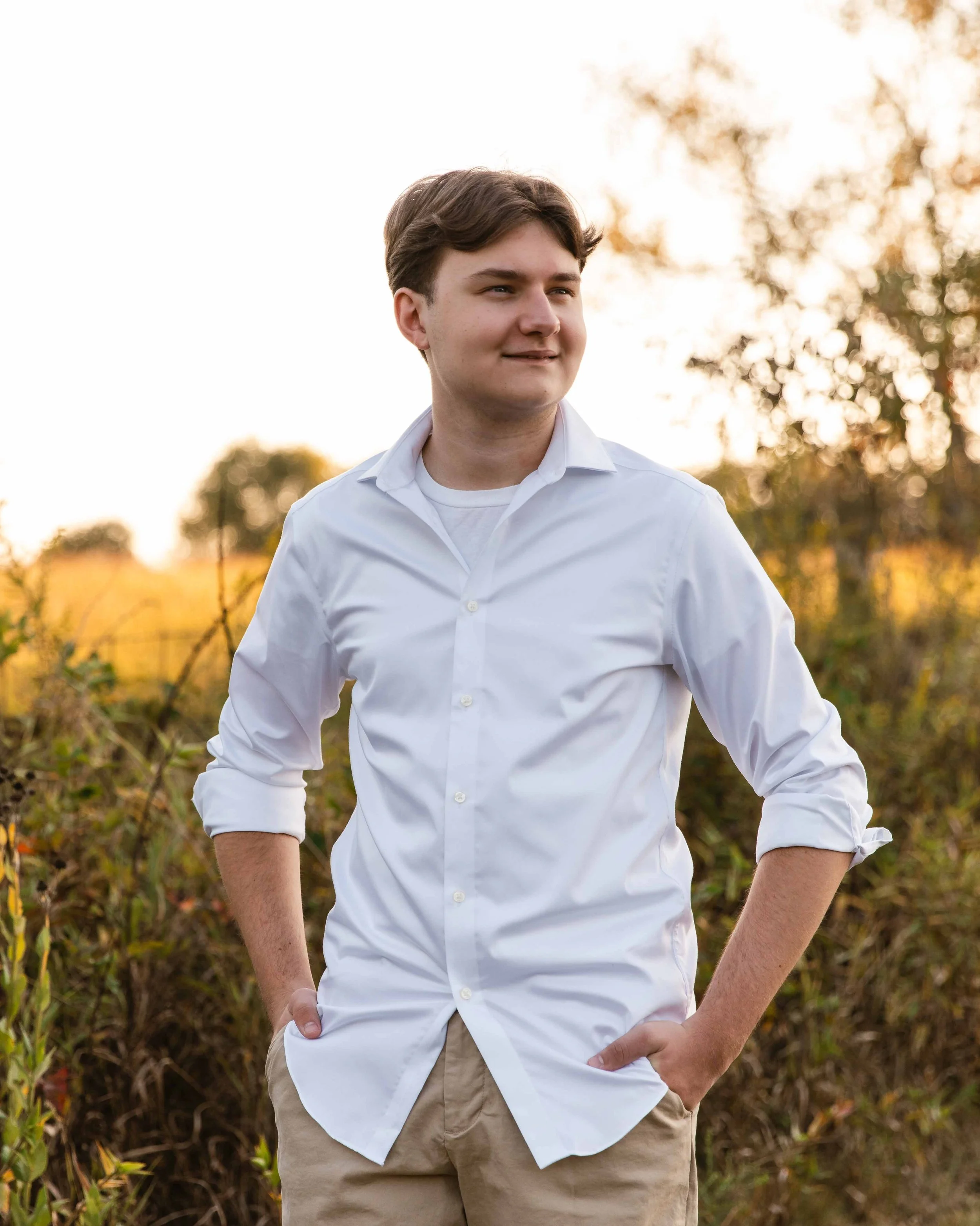 High School Senior Boy Portrait in Gambier, Ohio.