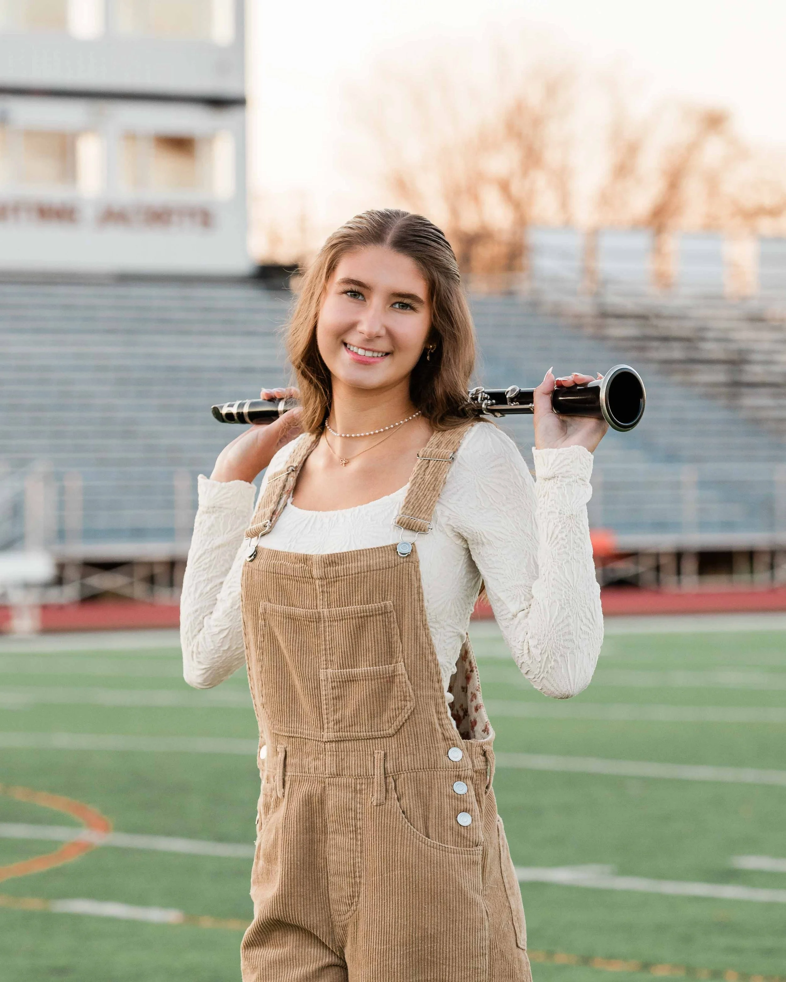 Football Stadium Senior Portrait Session